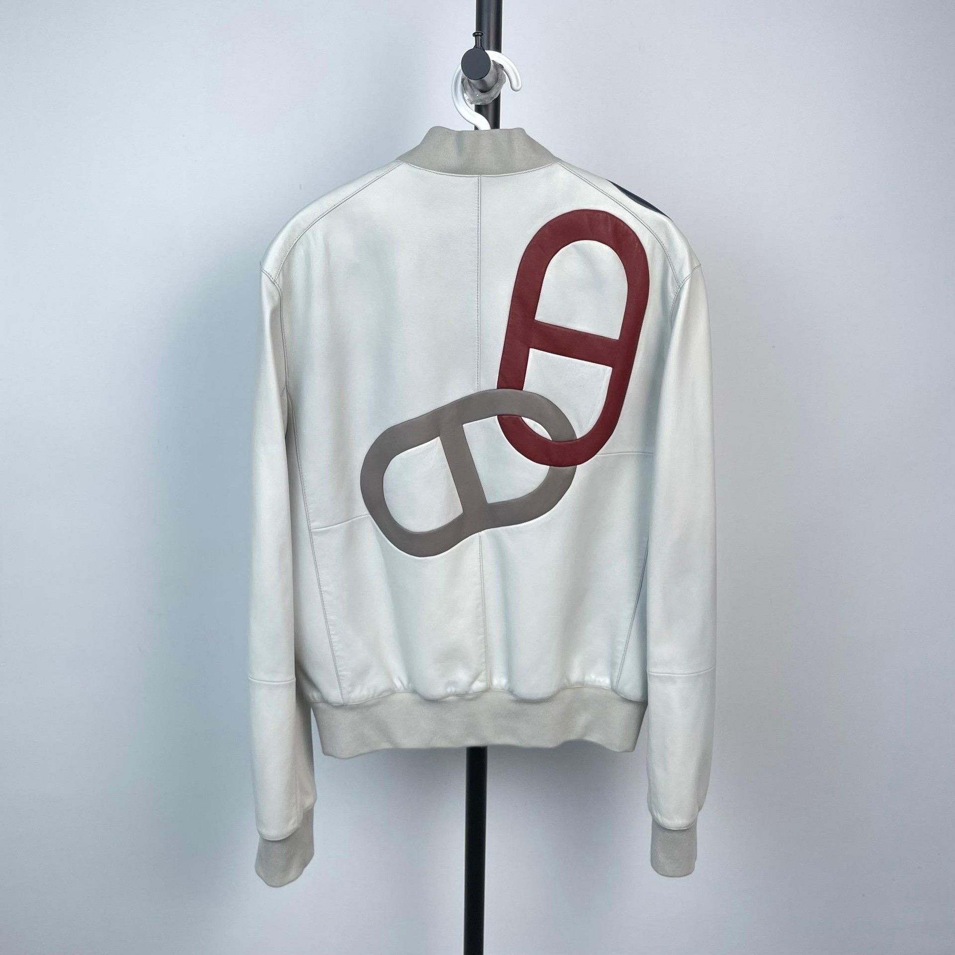 Hermes Hermes White Large H Pilot Jacket Men's Size US M / EU 48-50 / 2 - 3 Thumbnail