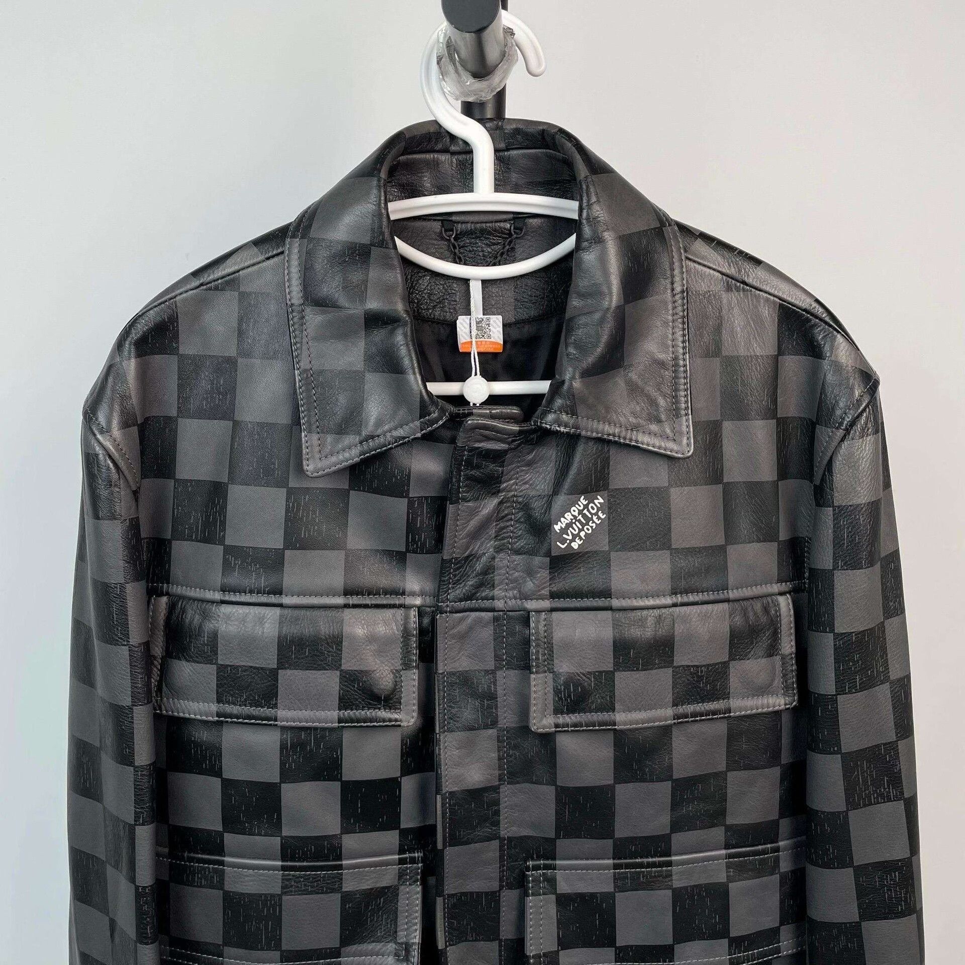 Louis Vuitton Louis Vuitton Checkered Leather Jacket Size US S / EU 44-46 / 1 - 3 Thumbnail