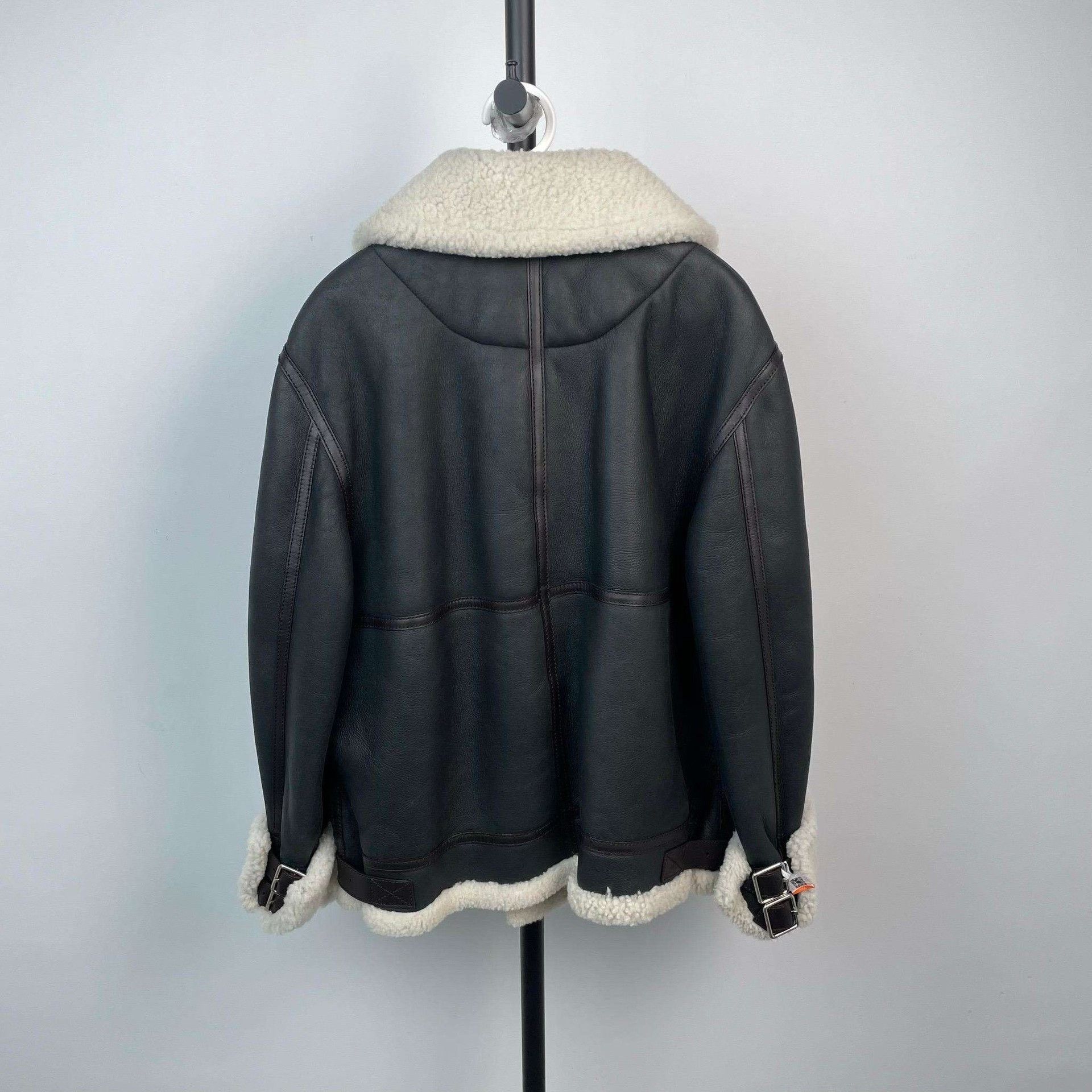 Loewe Loewe Black Leather Jacket with Fur Collar Size US S / EU 44-46 / 1 - 2 Thumbnail