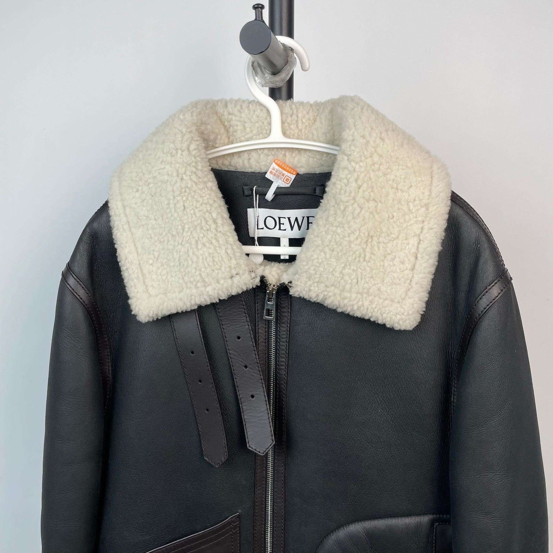 Loewe Loewe Black Leather Jacket with Fur Collar Size US S / EU 44-46 / 1 - 3 Thumbnail