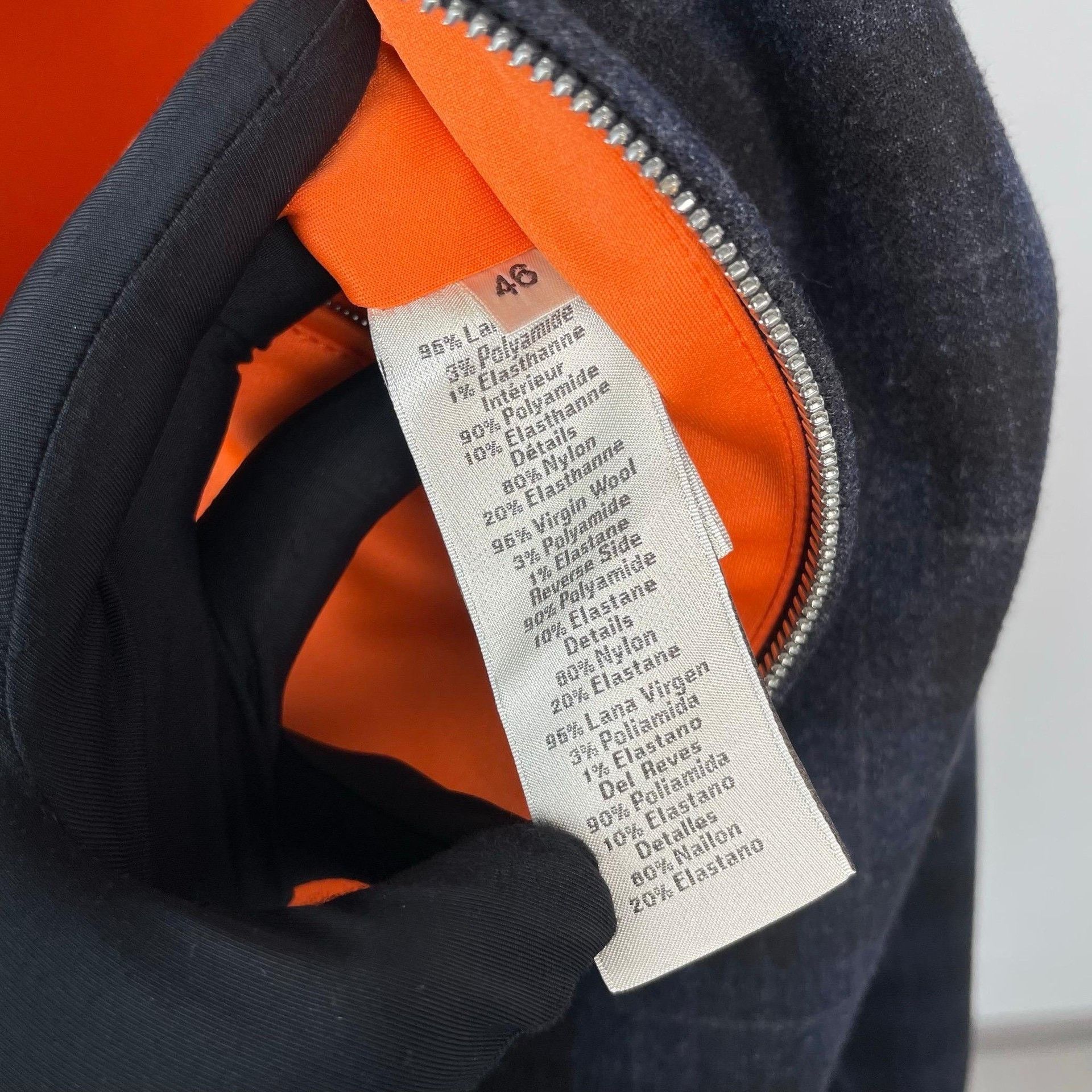 Hermes Hermès Dark Blue Plaid Wool Pilot Jacket Size US S / EU 44-46 / 1 - 6 Thumbnail