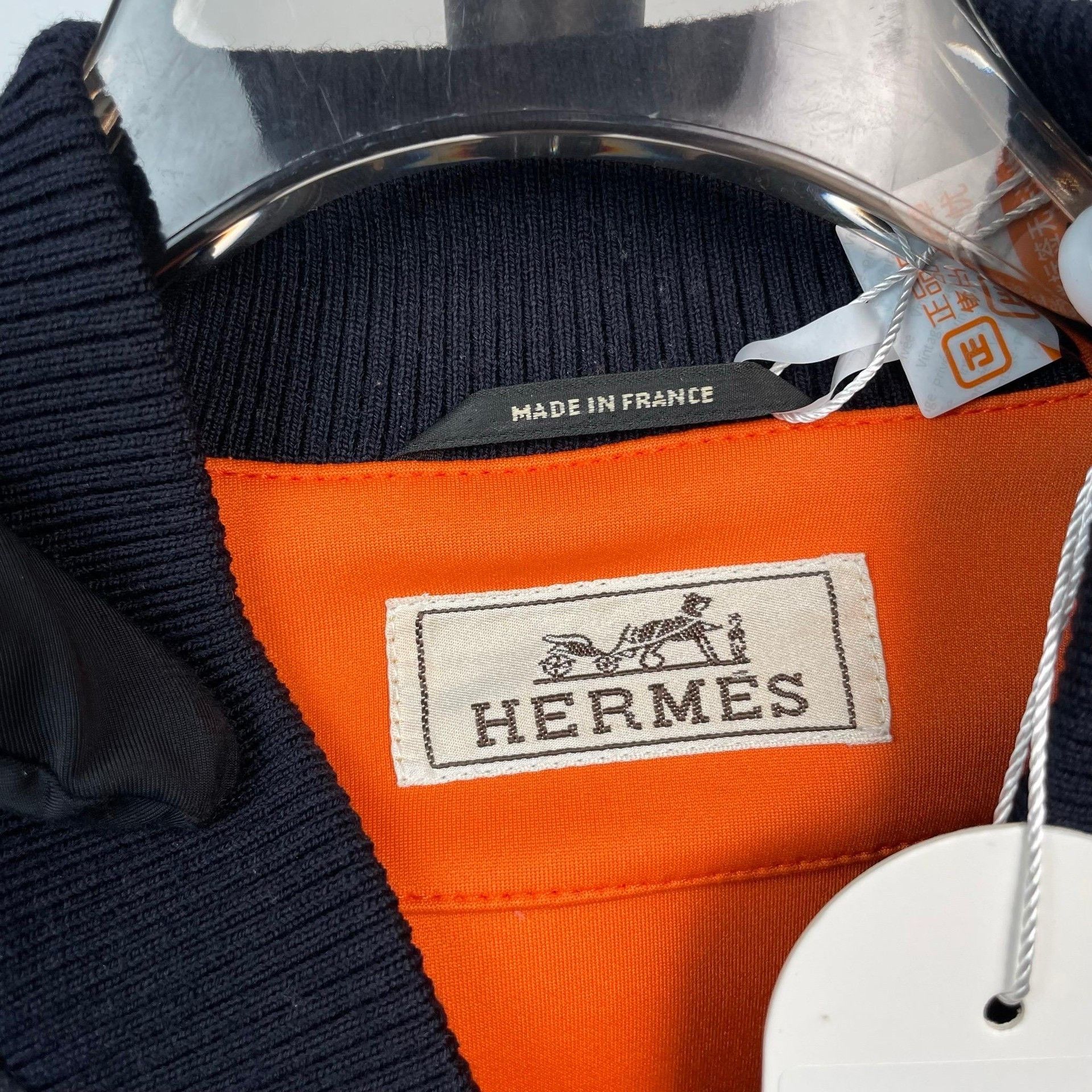 Hermes Hermès Dark Blue Plaid Wool Pilot Jacket Size US S / EU 44-46 / 1 - 5 Thumbnail