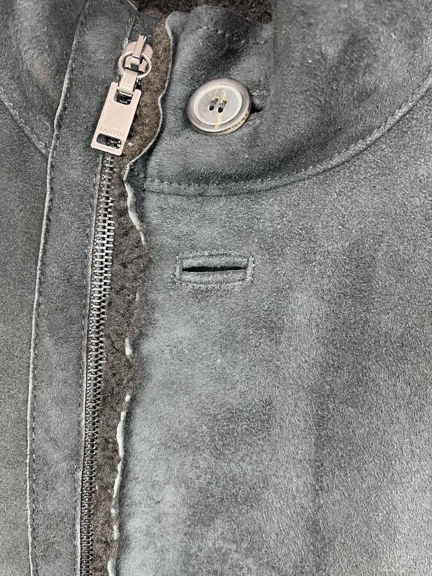 Lanvin Lanvin Black Fur Leather Jacket Size US M / EU 48-50 / 2 - 5 Thumbnail