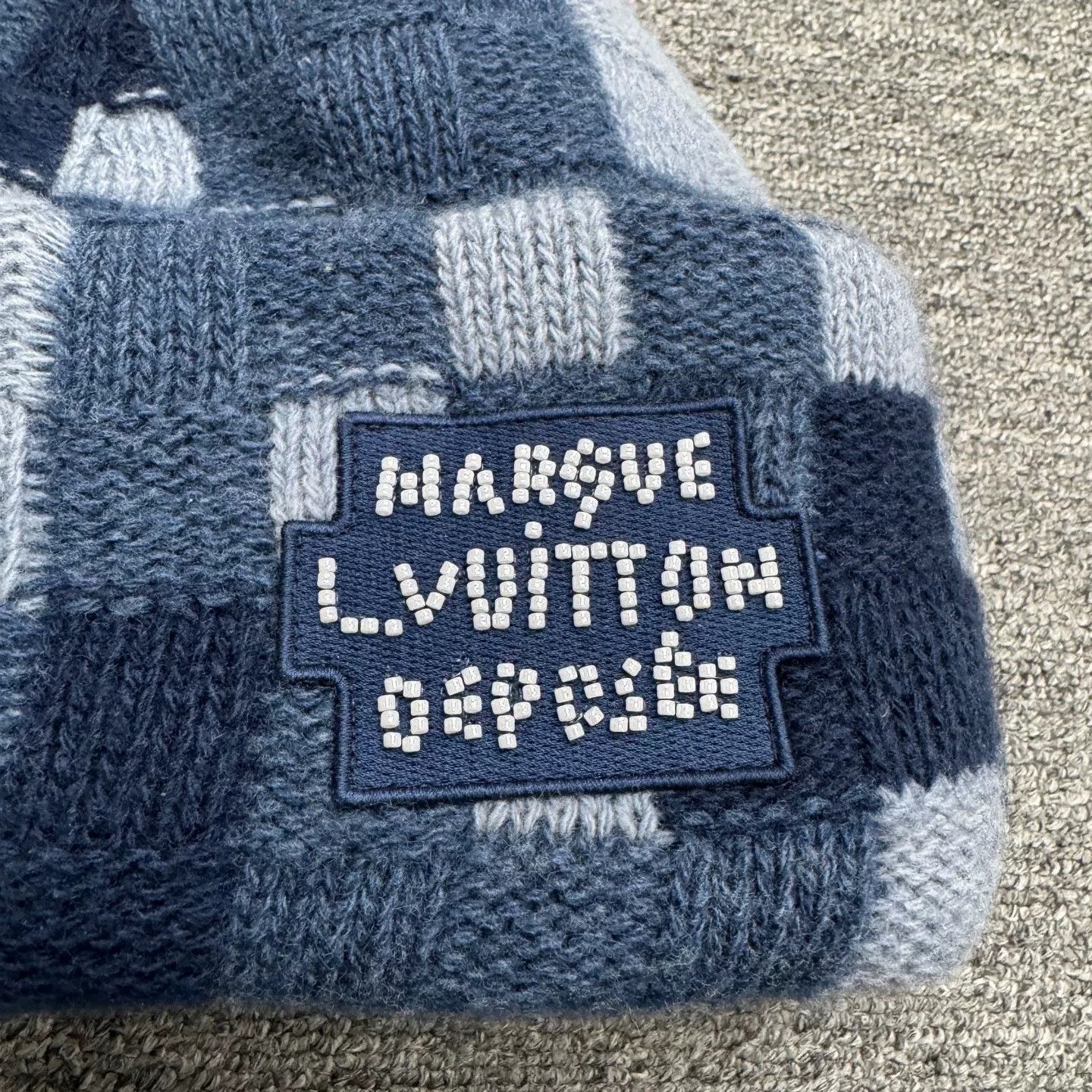 Louis Vuitton Louis Vuitton Checkered Wool Beanie Size ONE SIZE - 2 Thumbnail