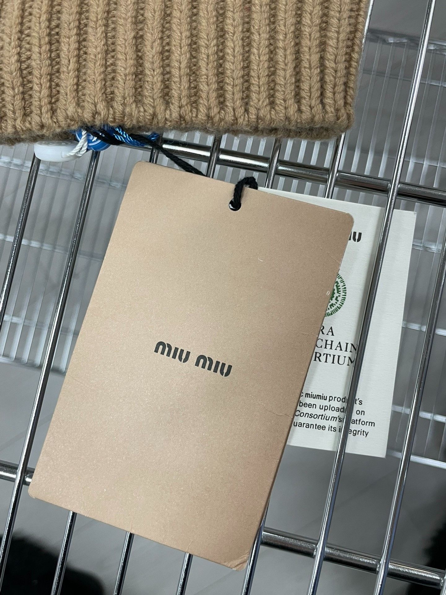 Miu Miu Miumiu 25FW Brown Wool Logo Beanie Size ONE SIZE - 3 Thumbnail
