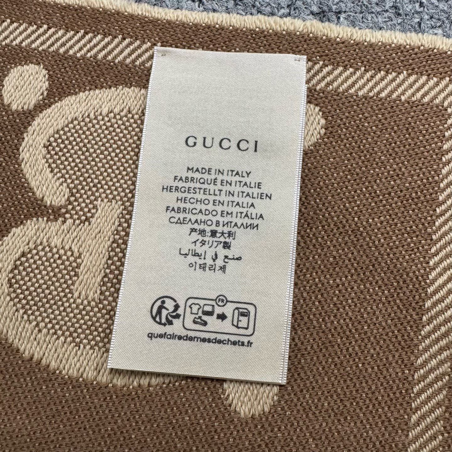 Gucci Gucci Double G Print Wool Scarf Size ONE SIZE - 5 Thumbnail