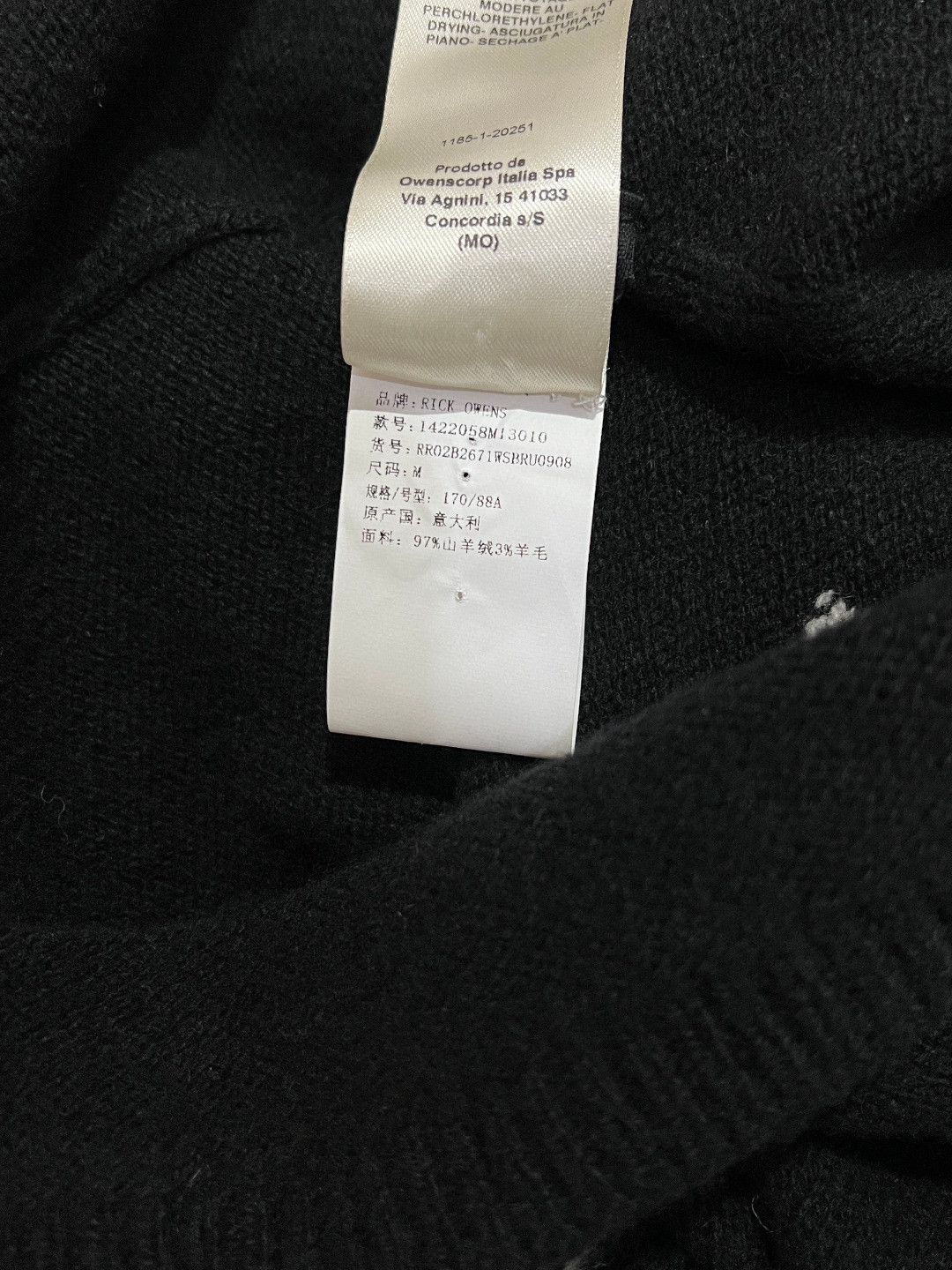 Rick Owens Rick Owens 'ORIGINAL' Black Crewneck Sweater Size US M / EU 48-50 / 2 - 7 Thumbnail