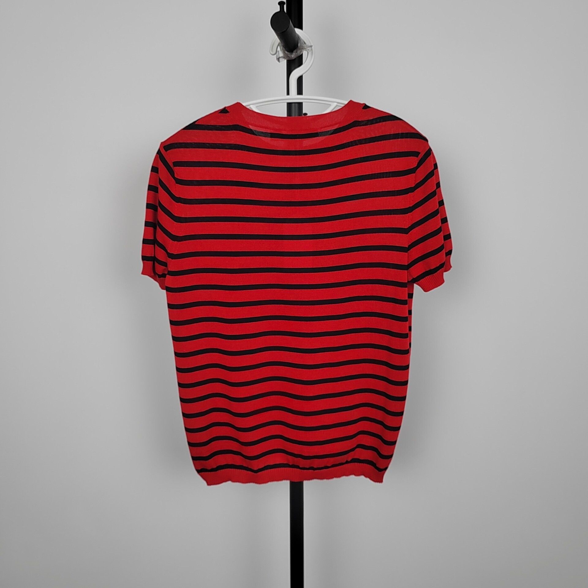 Dior Dior Red Striped 8 Embroidery T-Shirt Size US XXS / EU 40 - 2 Thumbnail