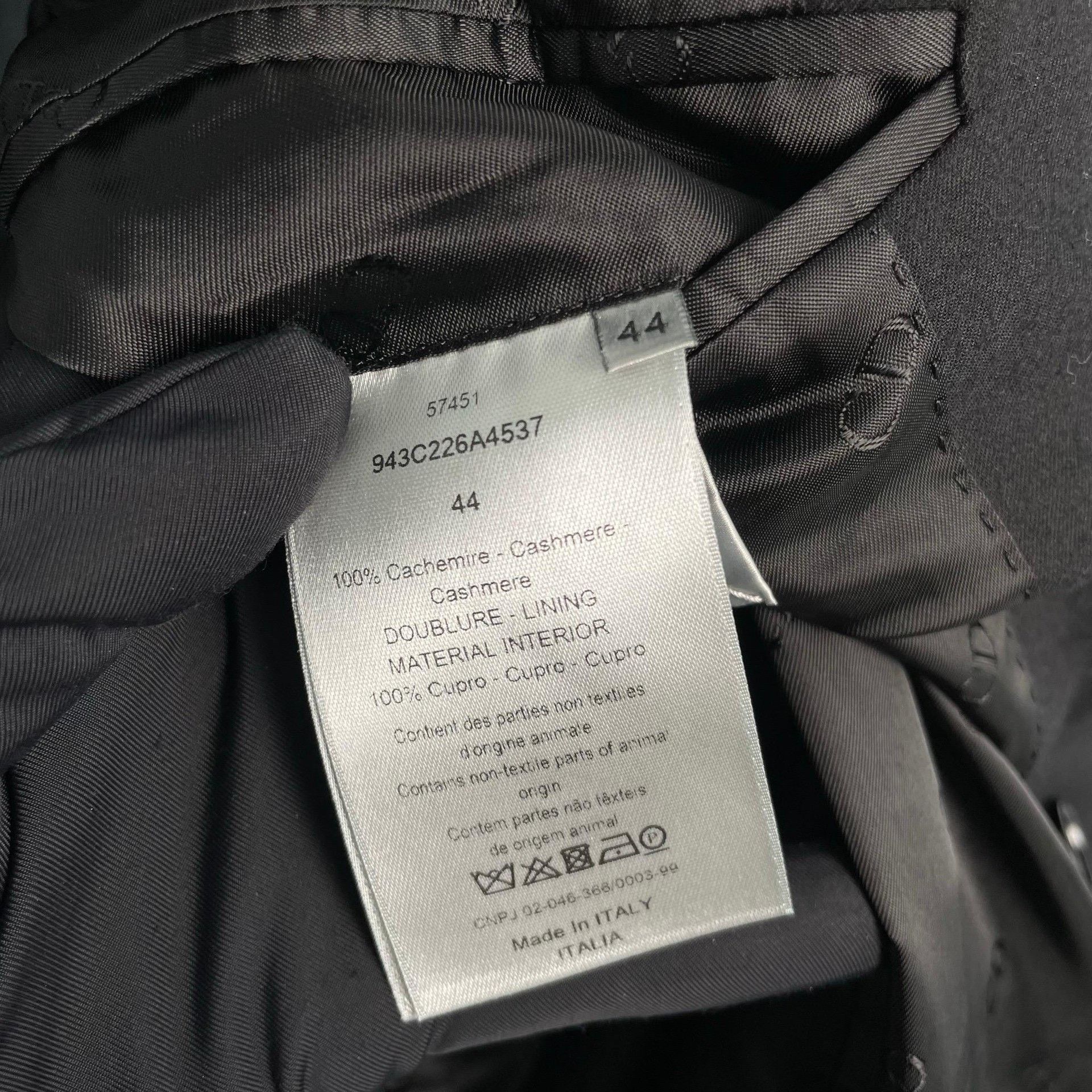 Dior Dior Black Double-Breasted Peak Lapel Jacket Size US S / EU 44-46 / 1 - 4 Thumbnail