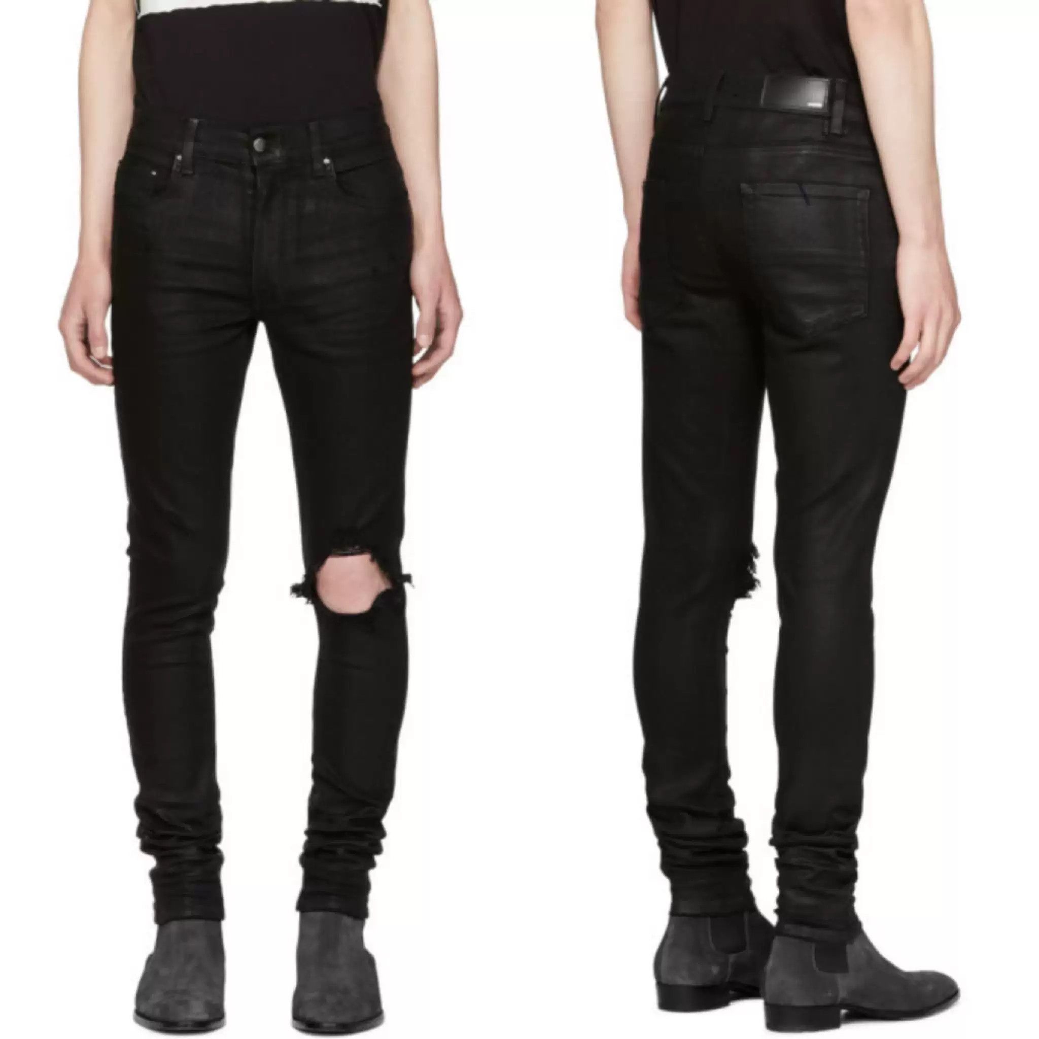 Amiri Amiri Waxed Knee Destruction Jeans Size US 36 / EU 52 - 7 Thumbnail