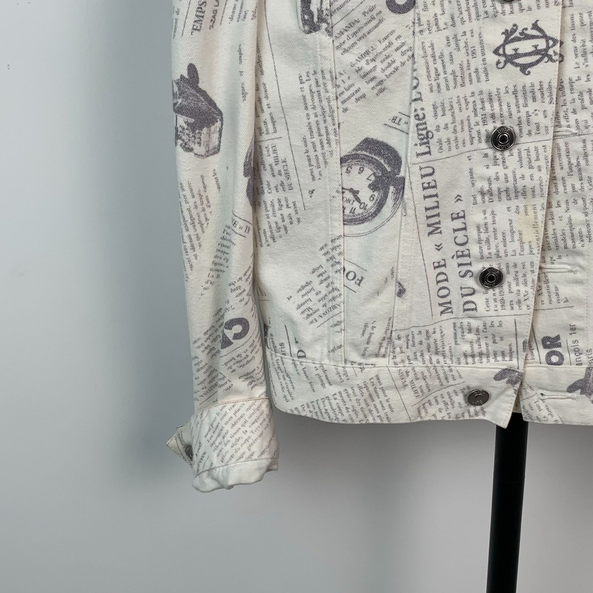 Dior Dior x Daniel Newspaper Print Denim Jacket Size US S / EU 44-46 / 1 - 9 Thumbnail