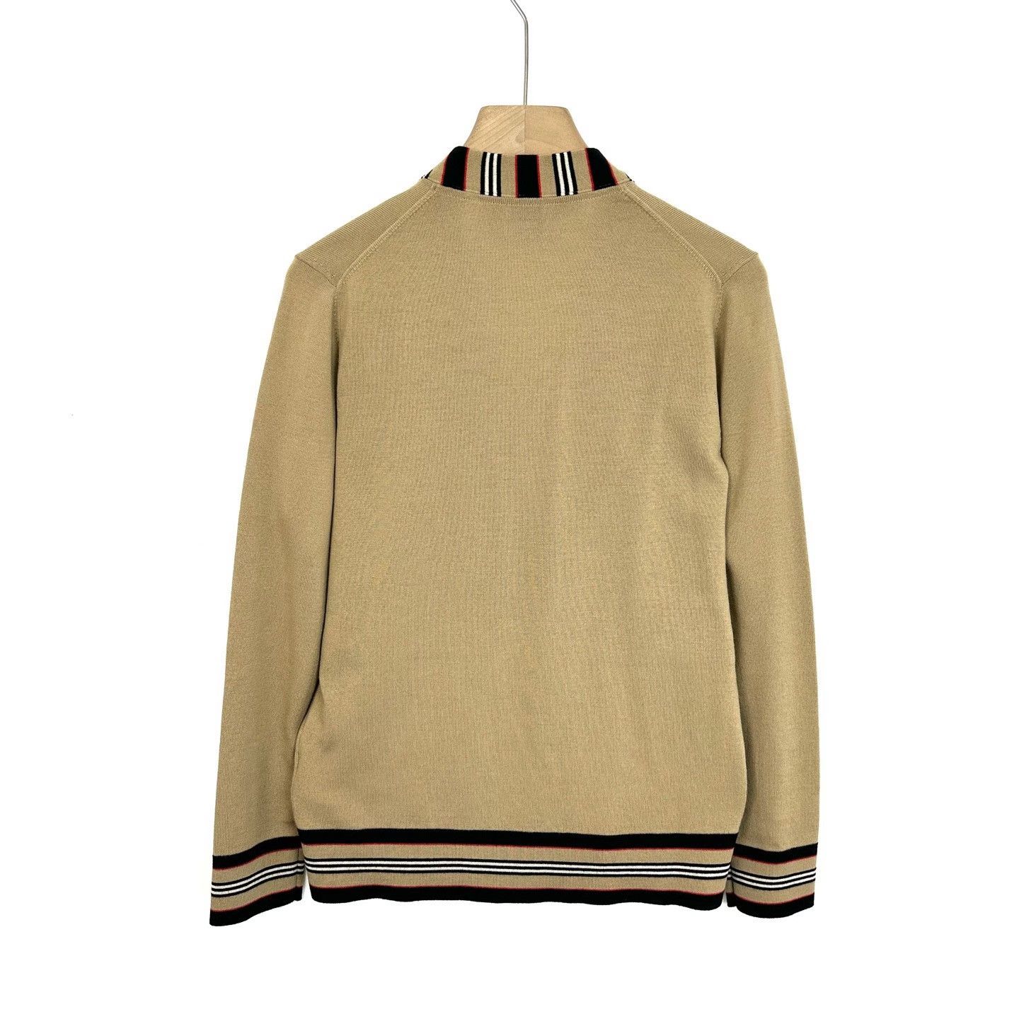 Burberry Burberry Camel Striped Knit Cardigan Size US M / EU 48-50 / 2 - 2 Thumbnail