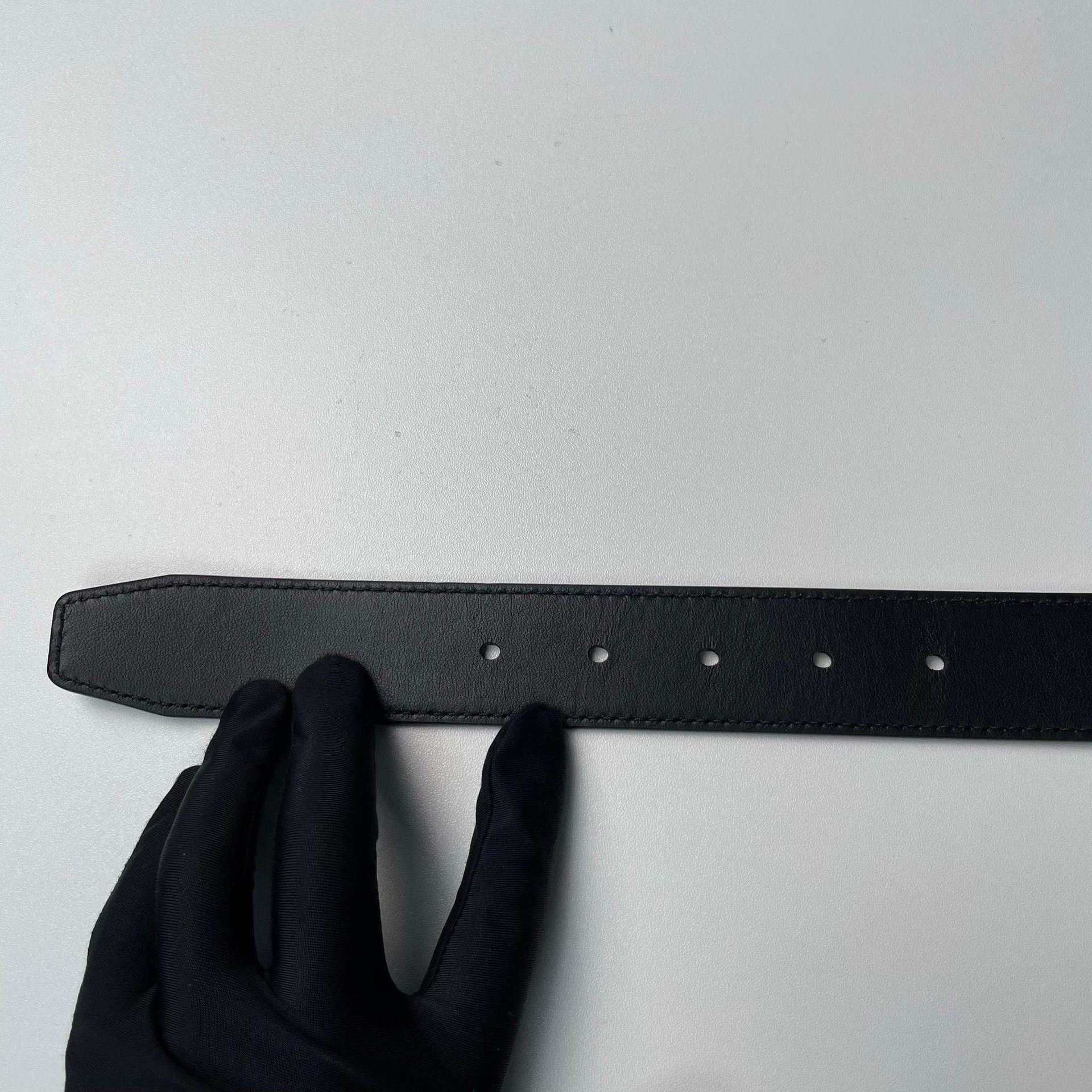 Dior Dior Black Silver CD Buckle Leather Belt Size ONE SIZE - 9 Thumbnail