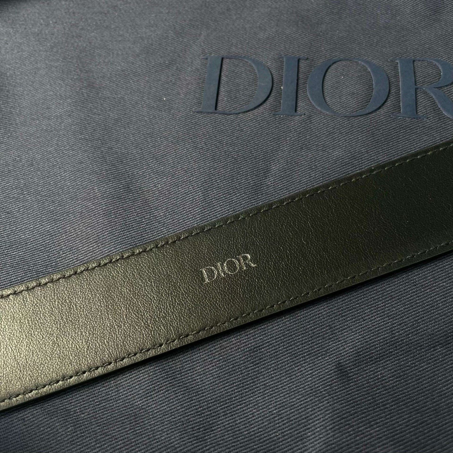 Dior Dior Black Silver CD Buckle Leather Belt Size ONE SIZE - 6 Thumbnail