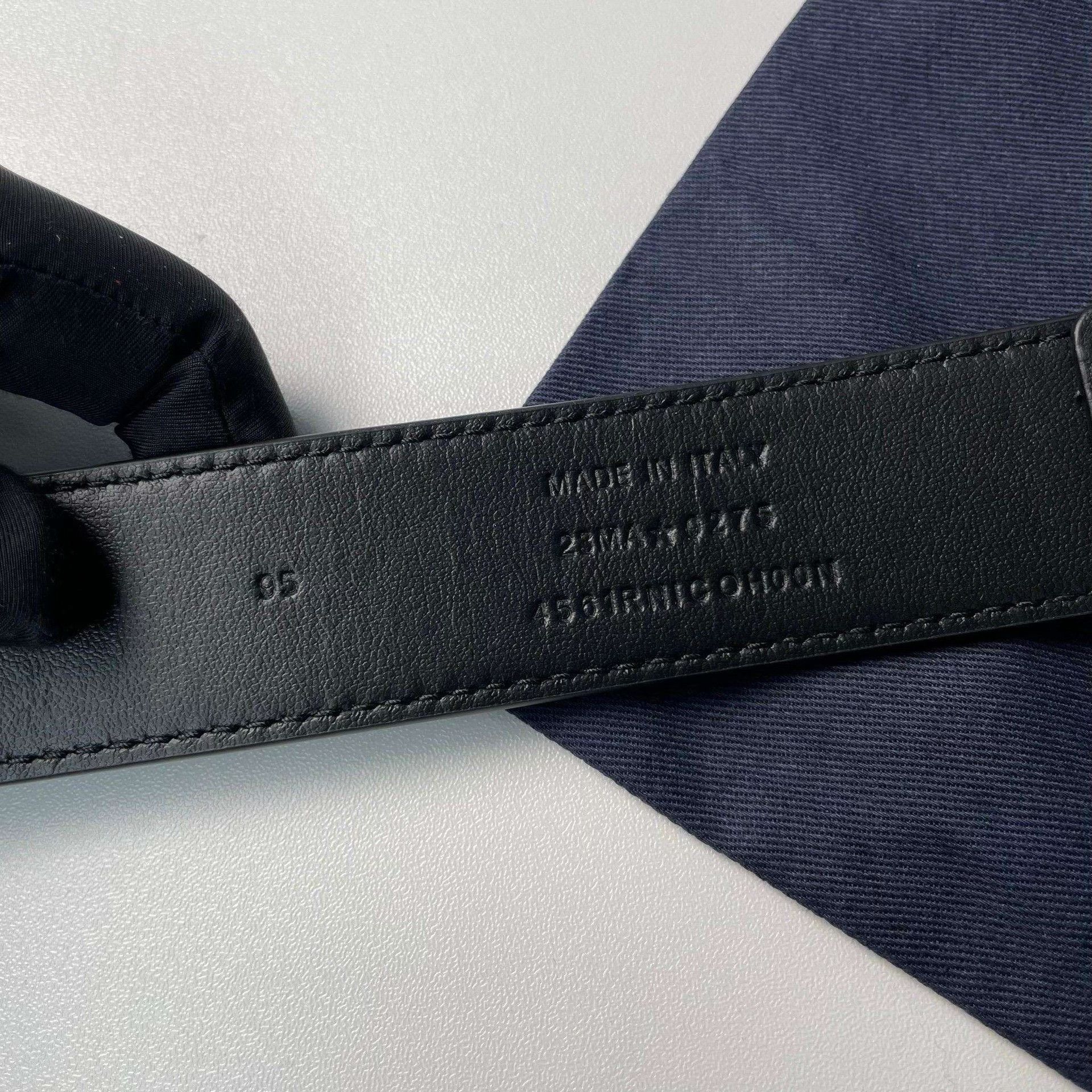 Dior Dior Black Silver CD Buckle Leather Belt Size ONE SIZE - 8 Thumbnail