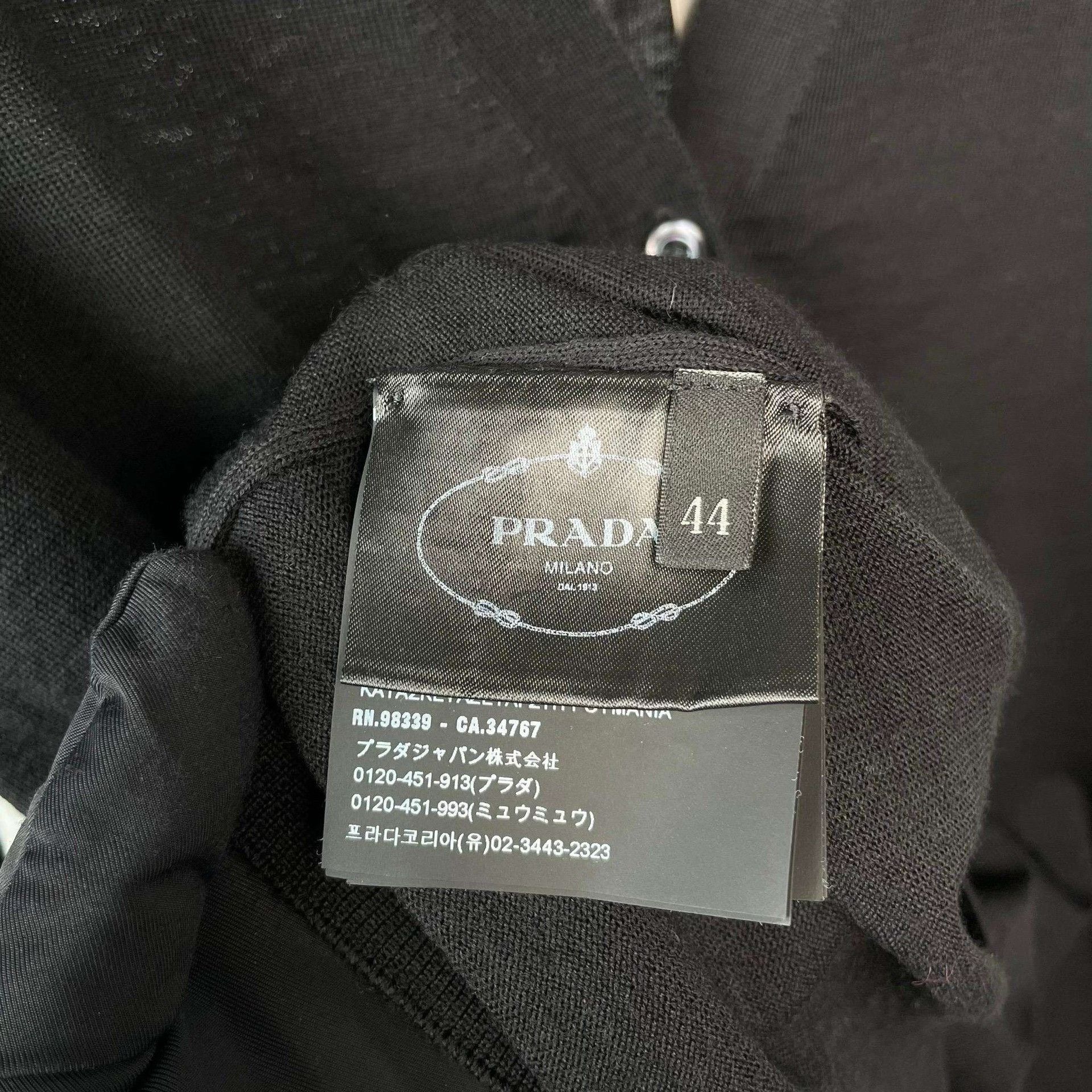 Prada Prada Black Thin Knitted Cardigan Size US S / EU 44-46 / 1 - 8 Thumbnail