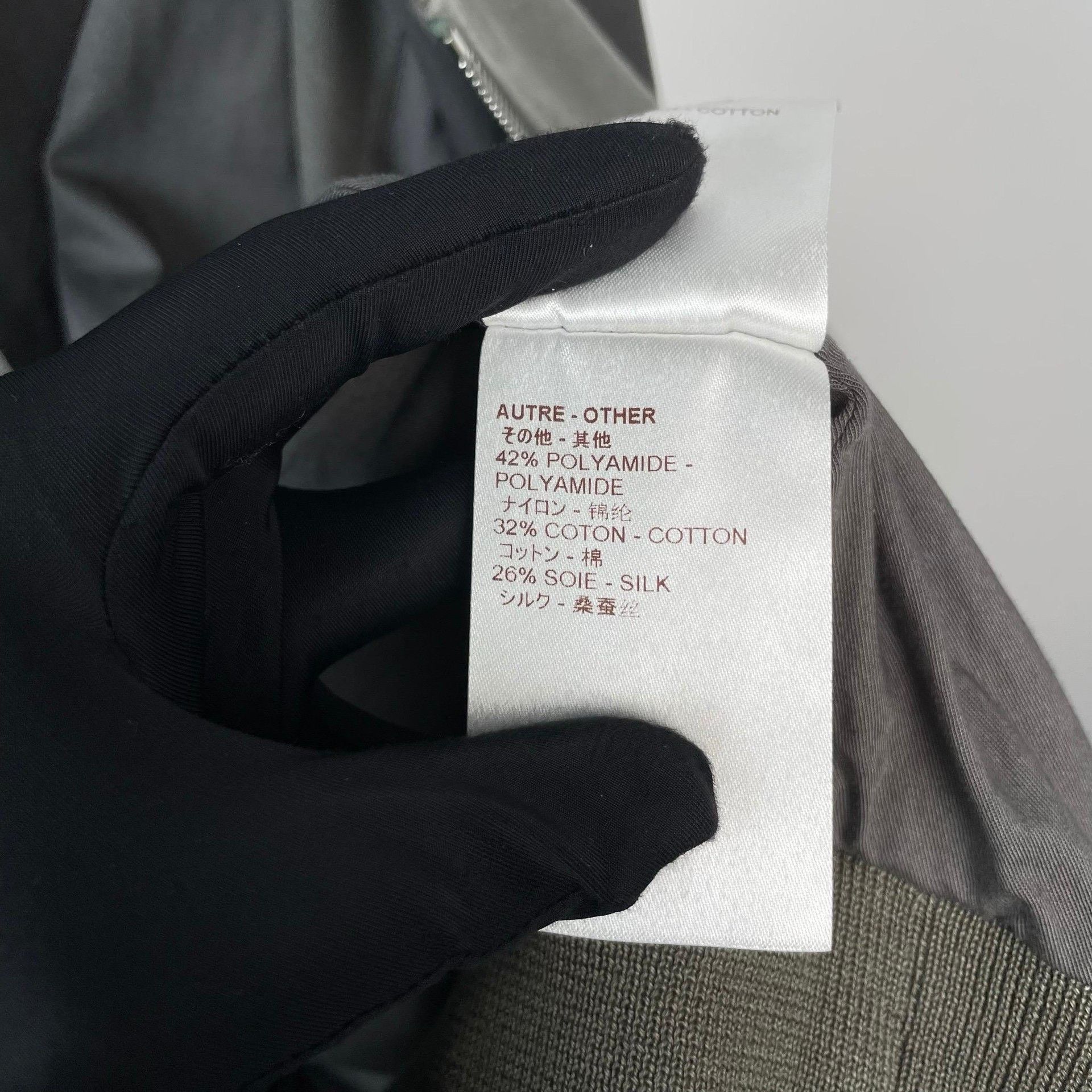 Louis Vuitton Louis Vuitton Gray-Green Wool Leather Zip Jacket Size US XXL / EU 58 / 5 - 9 Thumbnail