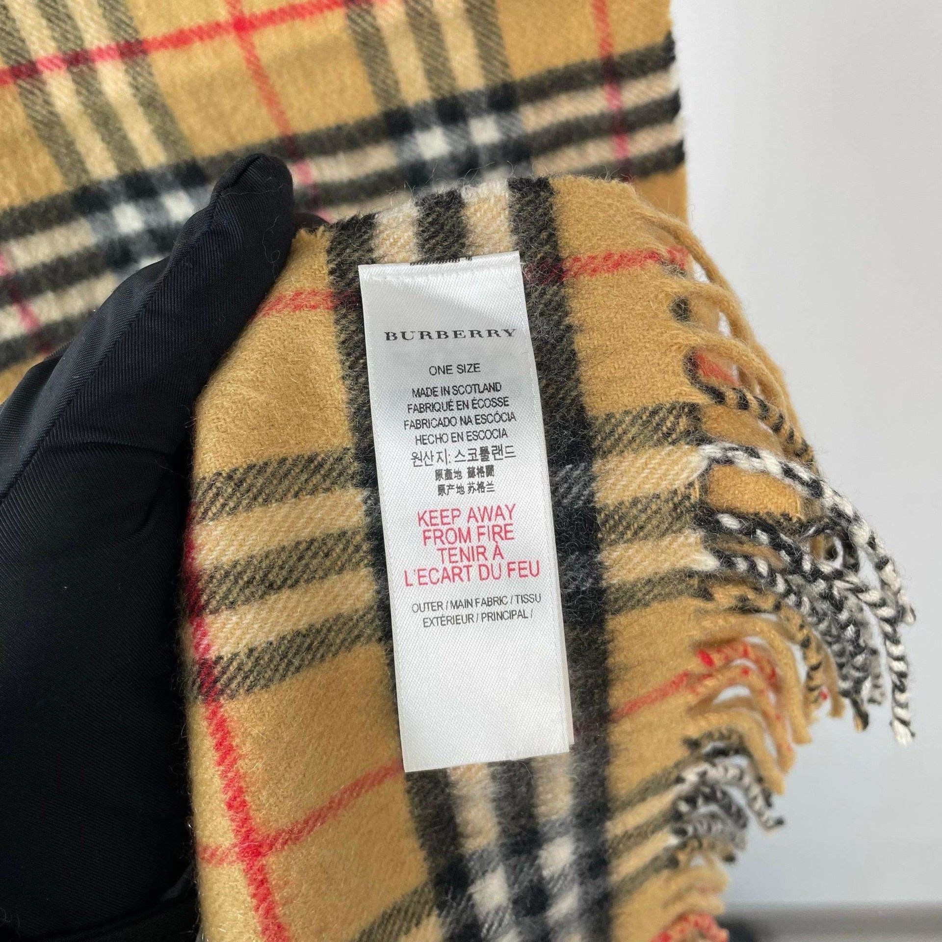 Burberry Burberry Plaid Tassel Scarf Size ONE SIZE - 4 Thumbnail