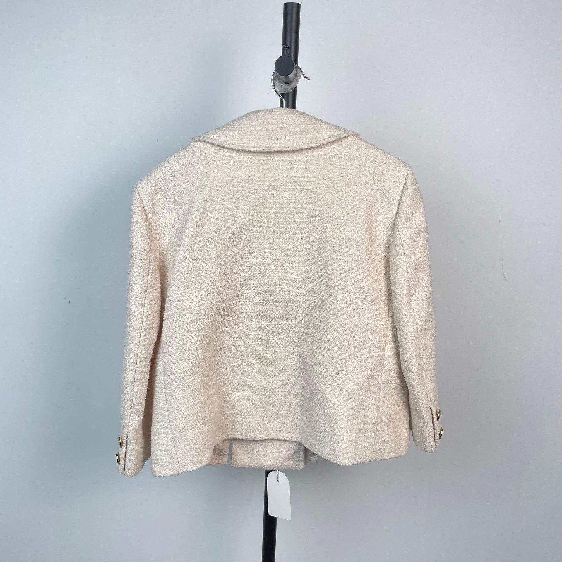 Gucci Gucci Ivory Tweed Lapel Button Jacket Size US XS / EU 42 / 0 - 3 Thumbnail