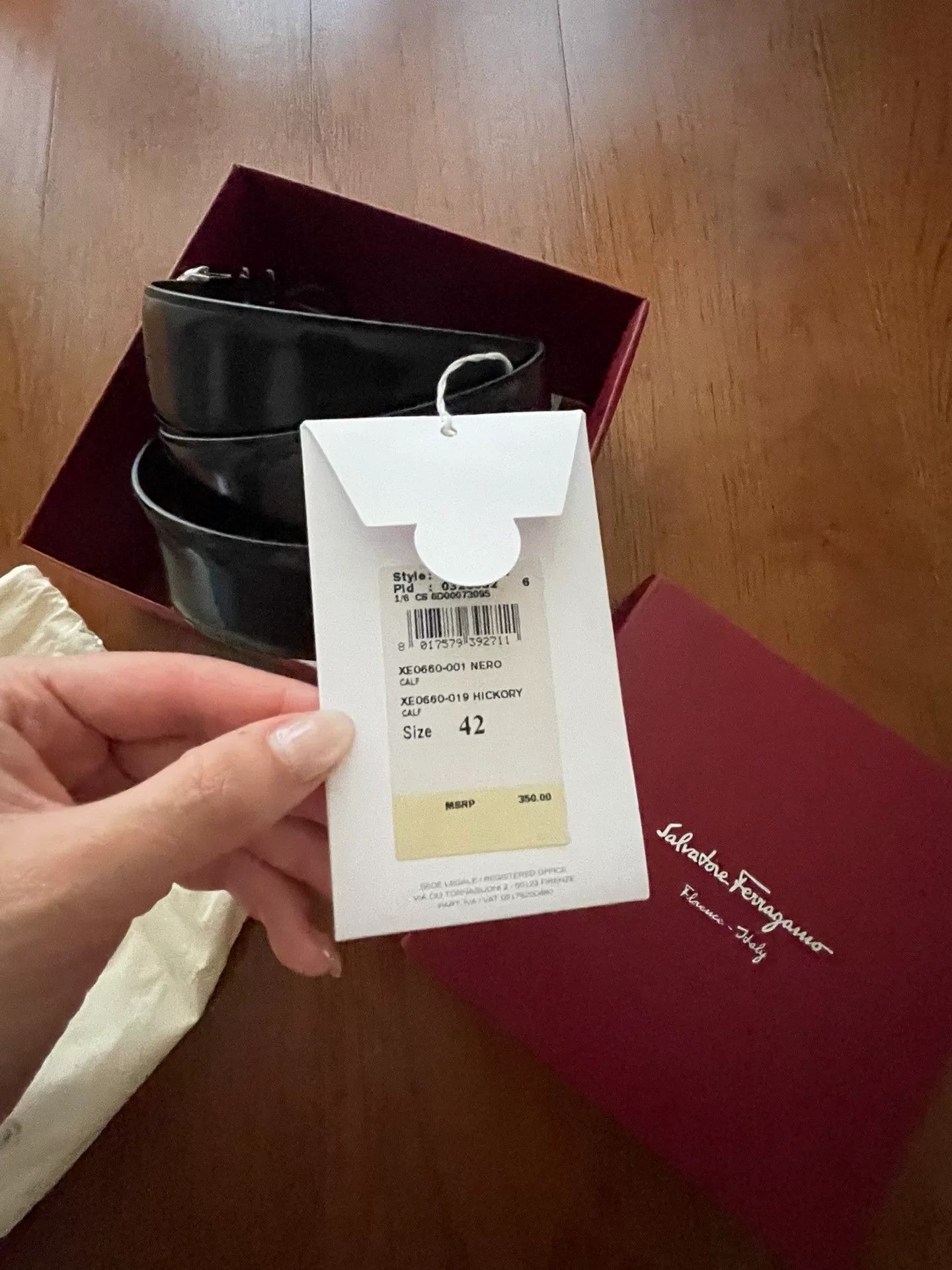 Salvatore Ferragamo Ferragamo Men's Black Belt Size ONE SIZE - 5 Thumbnail