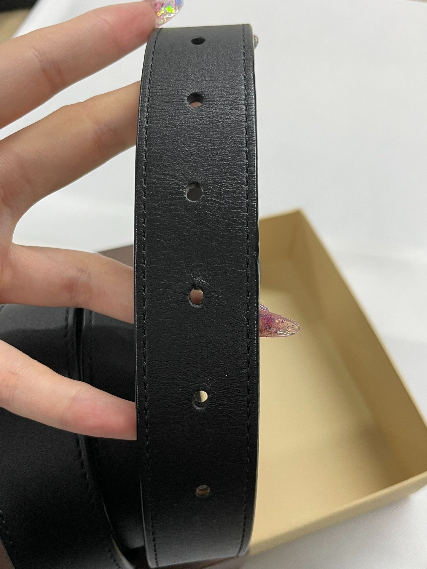 Louis Vuitton Louis Vuitton Black Checkered Silver Buckle Belt Size ONE SIZE - 3 Thumbnail
