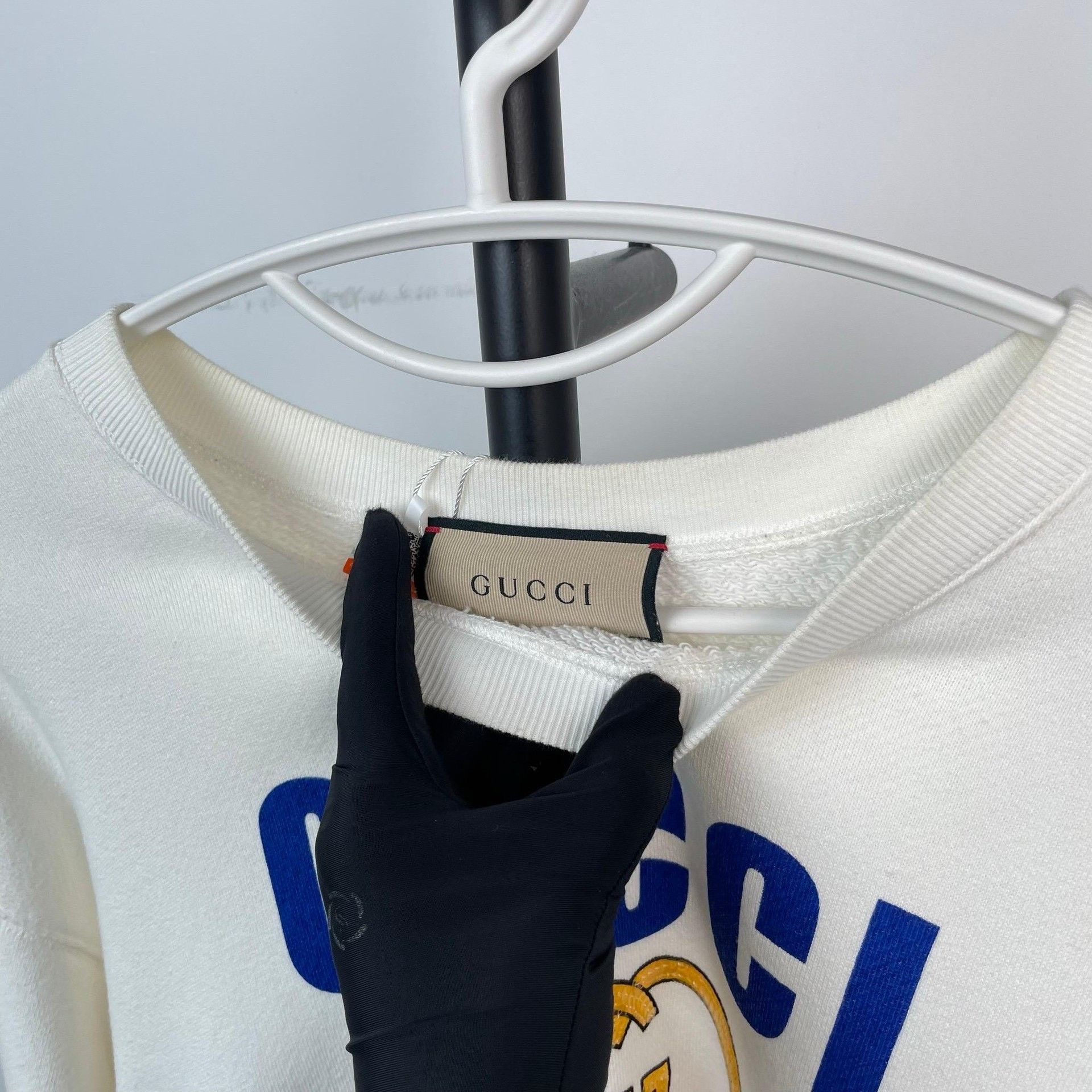 Gucci Gucci White Logo Print Crewneck Sweatshirt Size US S / EU 44-46 / 1 - 9 Thumbnail
