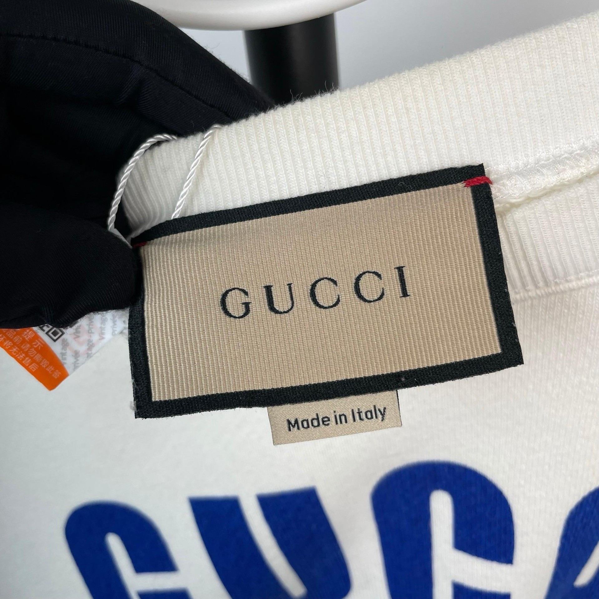 Gucci Gucci White Logo Print Crewneck Sweatshirt Size US S / EU 44-46 / 1 - 5 Thumbnail