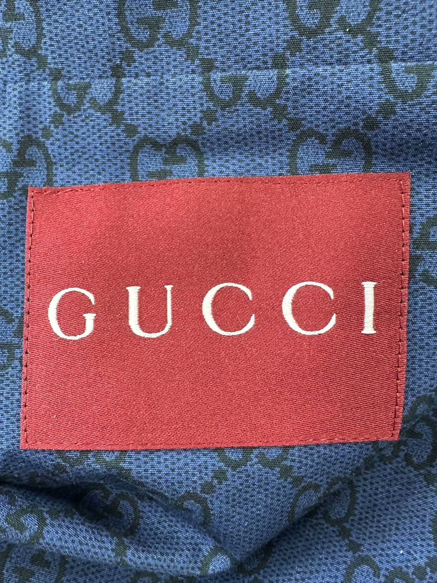 Gucci Gucci Dark Blue Full Logo Zip Jacket Size US S / EU 44-46 / 1 - 4 Thumbnail