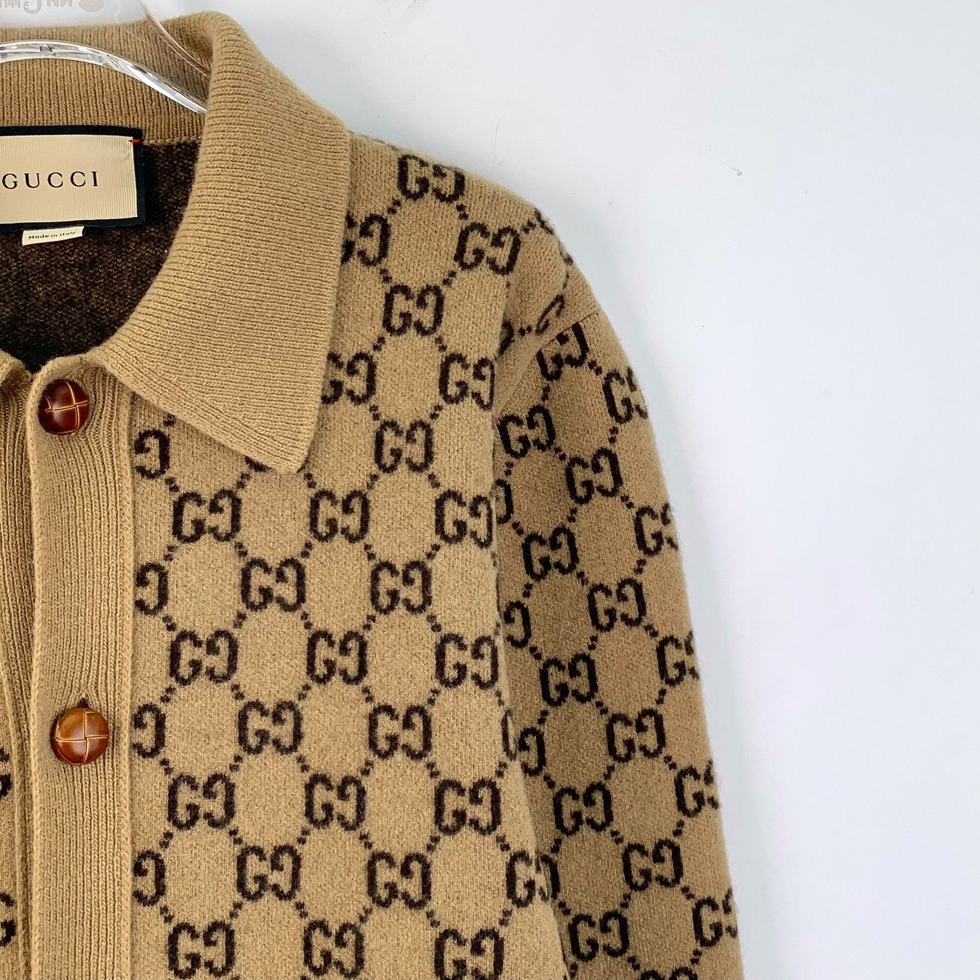 Gucci Gucci Brown Logo Jacquard Jacket Size US M / EU 48-50 / 2 - 3 Thumbnail