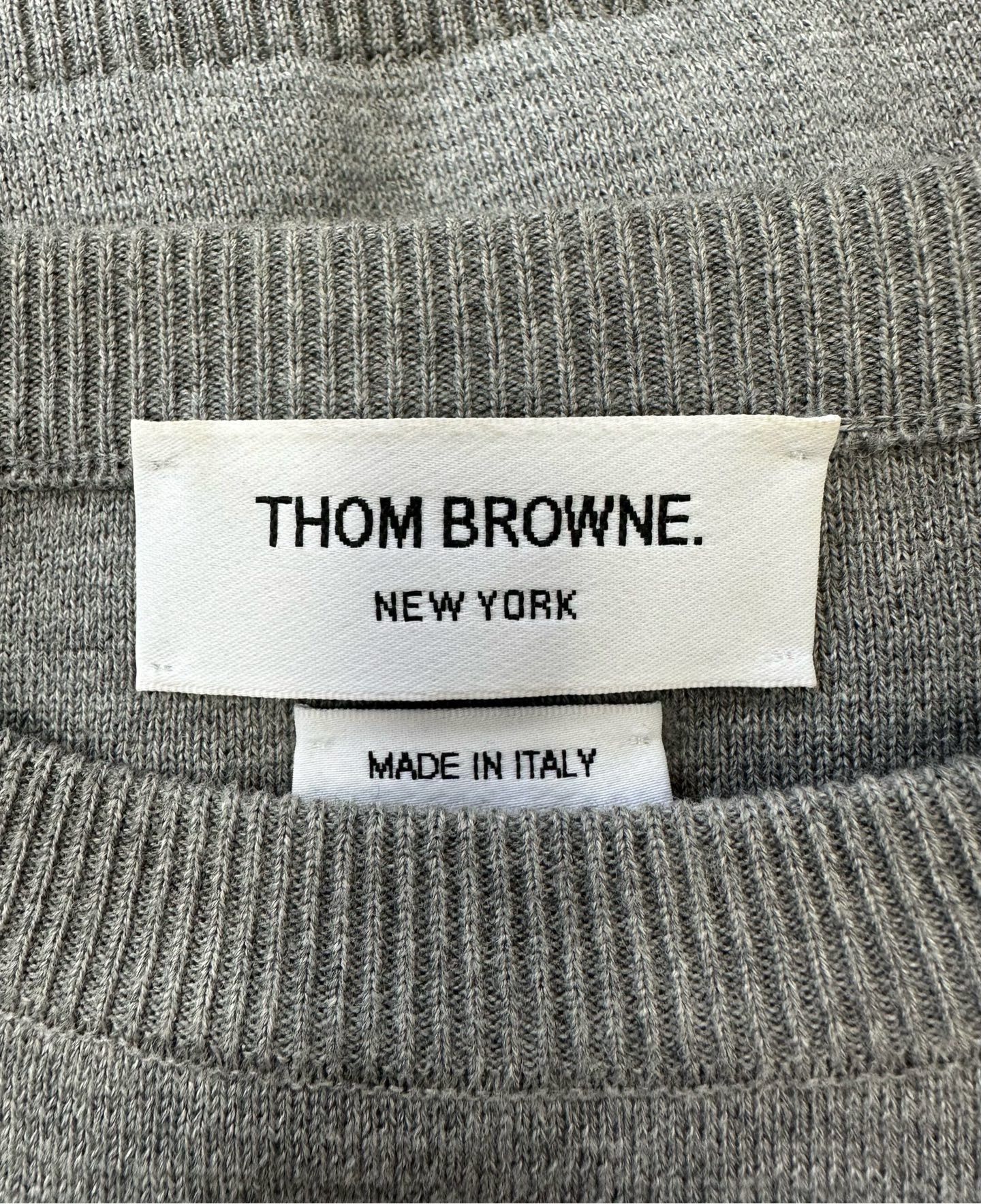 Thom Browne Thom Browne Gray 4-Stripe Knit Sweater Size US XS / EU 42 / 0 - 3 Thumbnail