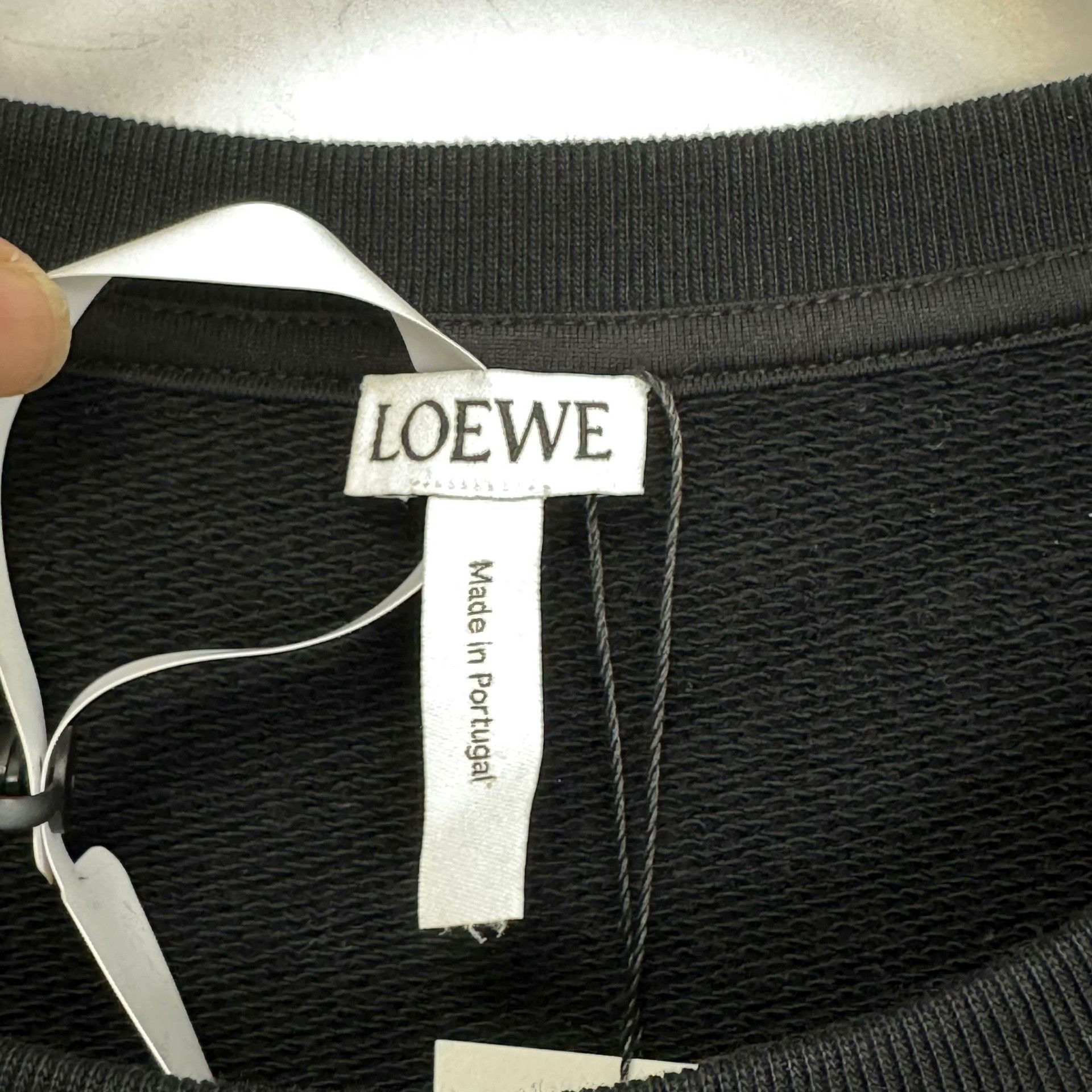 Loewe Loewe Black Embroidered Logo Sweatshirt Size US XL / EU 56 / 4 - 4 Thumbnail