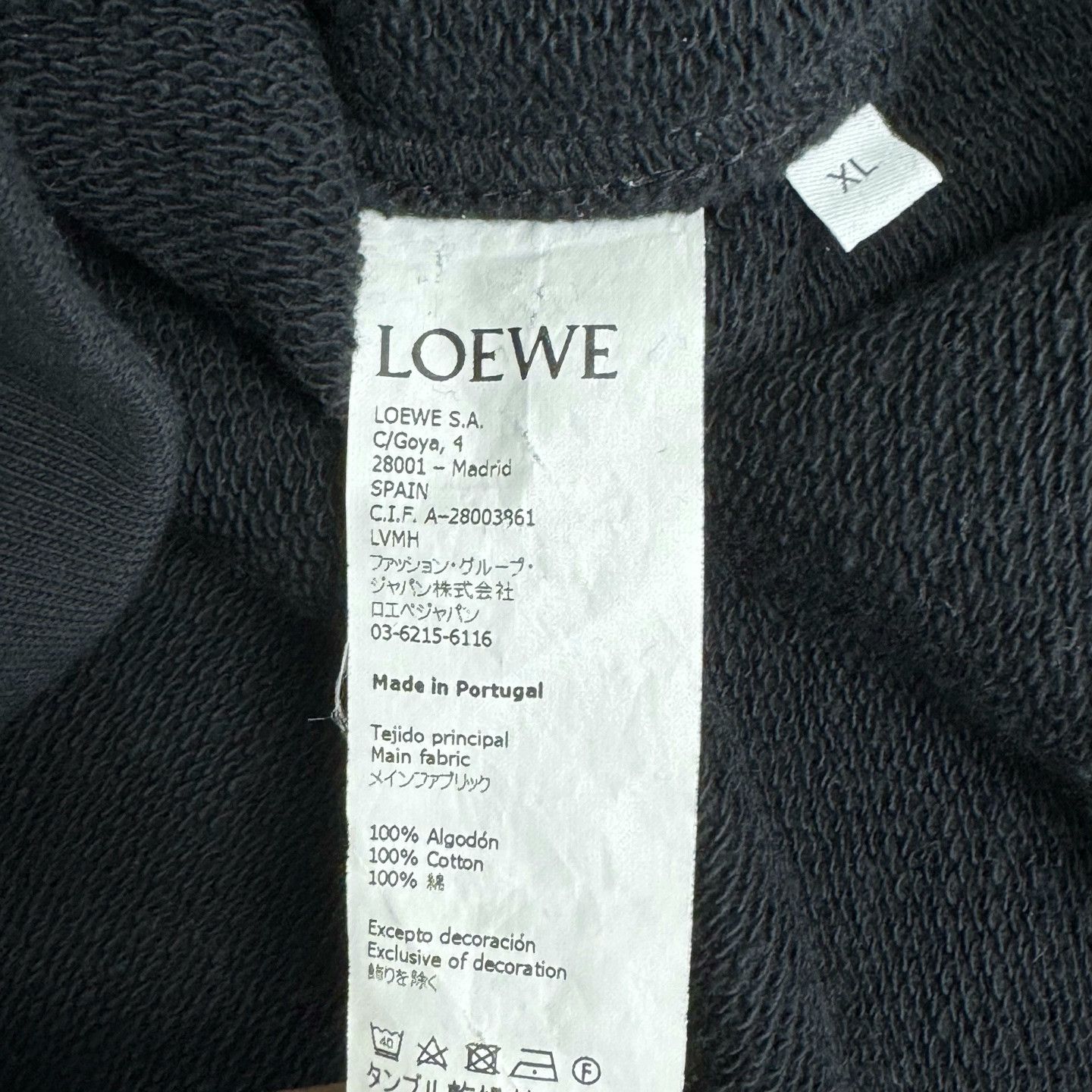 Loewe Loewe Black Embroidered Logo Sweatshirt Size US XL / EU 56 / 4 - 5 Thumbnail