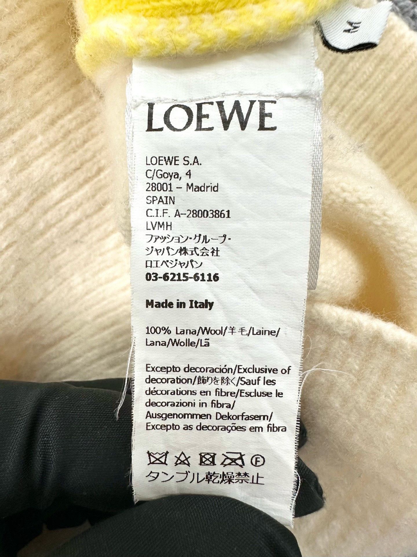 Loewe Loewe White Multi-Logo Wool Knit Sweater M Size US M / EU 48-50 / 2 - 4 Thumbnail