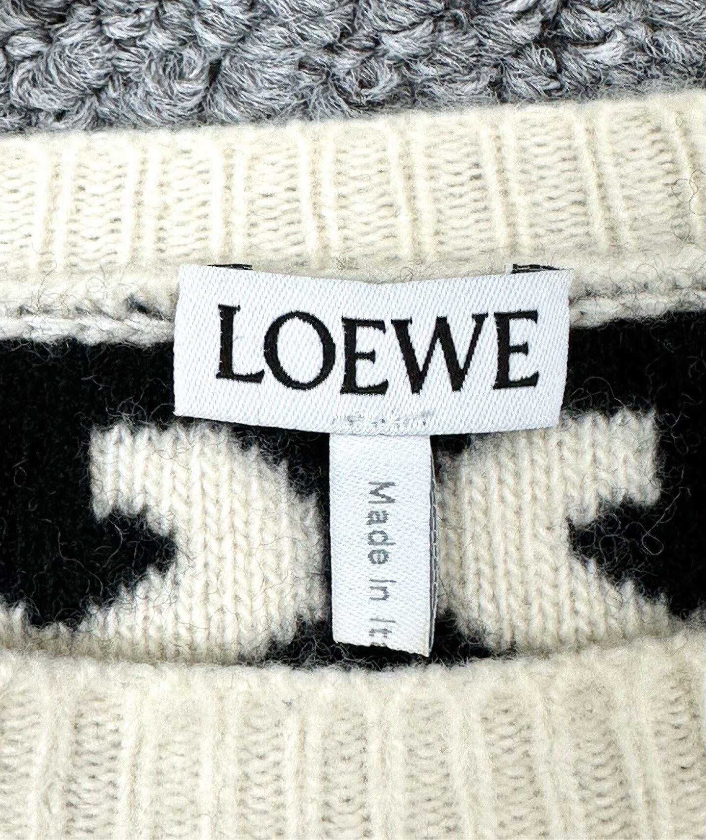 Loewe Loewe White Multi-Logo Wool Knit Sweater M Size US M / EU 48-50 / 2 - 3 Thumbnail