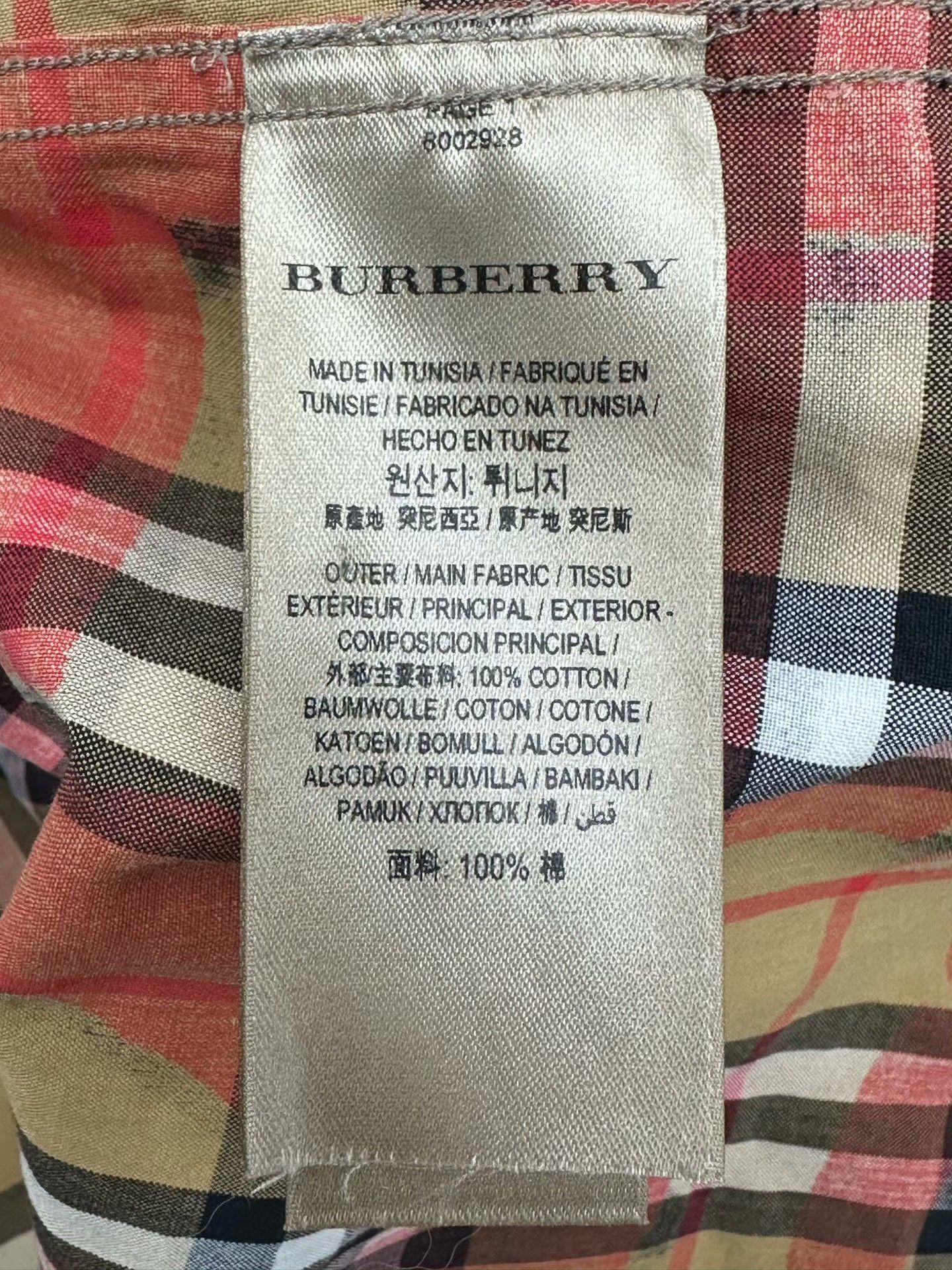Burberry Burberry Khaki Plaid Graffiti Shirt Size US L / EU 52-54 / 3 - 4 Thumbnail