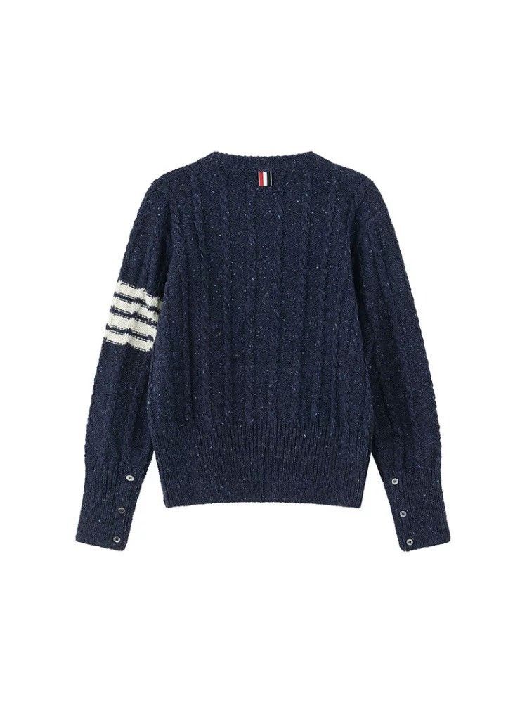 Thom Browne Thom Browne Blue Cable-Knit Sweater Size US L / EU 52-54 / 3 - 7 Thumbnail