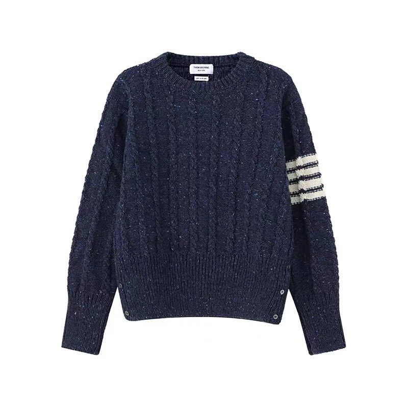 Thom Browne Thom Browne Blue Cable-Knit Sweater Size US L / EU 52-54 / 3 - 4 Thumbnail