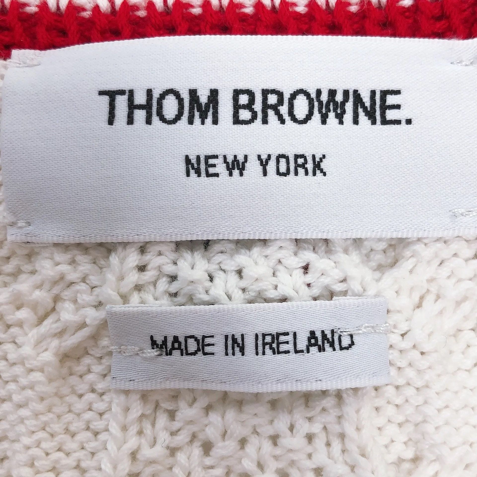 Thom Browne ThomBrowne White Cable-Knit Cardigan Size US S / EU 44-46 / 1 - 5 Thumbnail