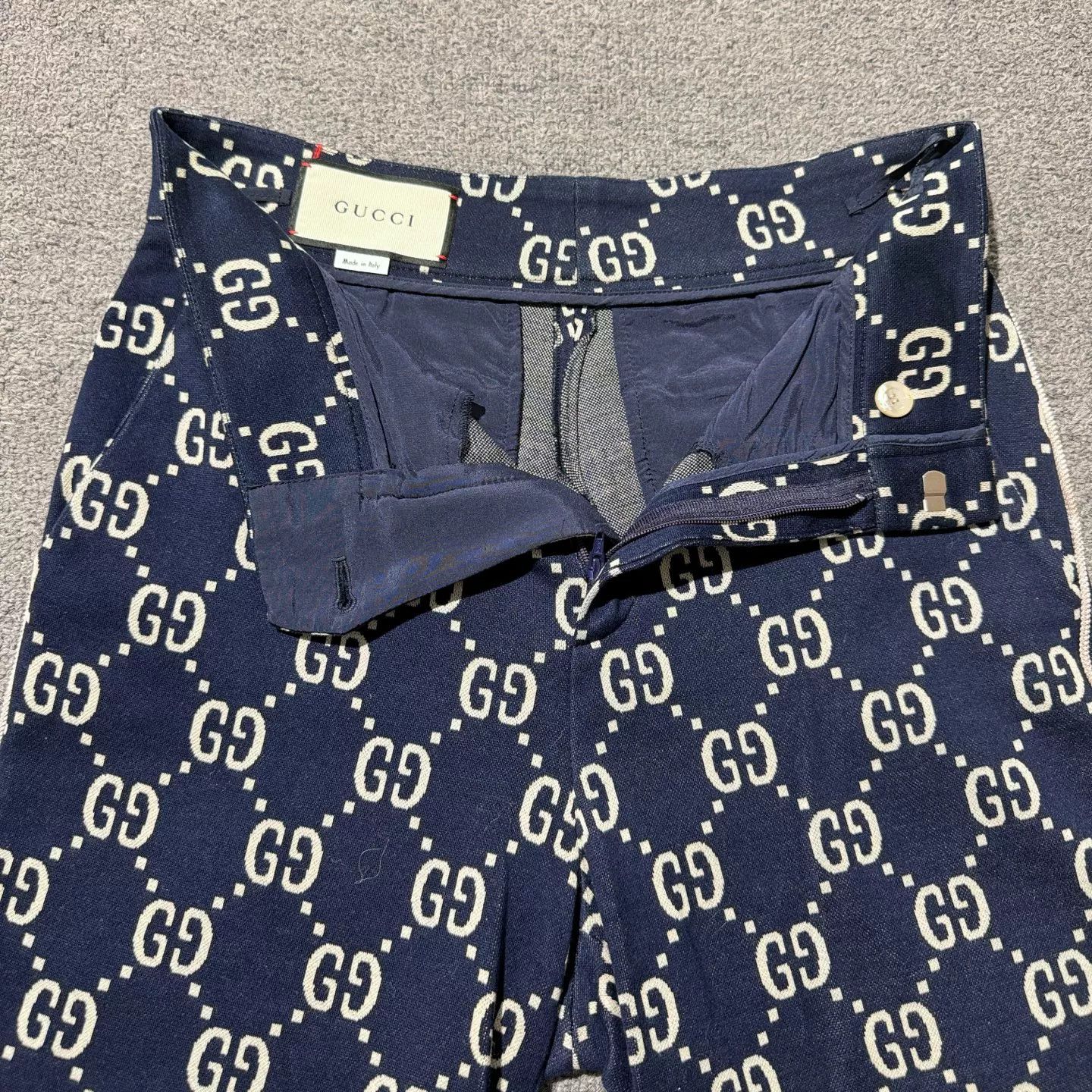 Gucci Gucci Double G Logo Navy Flared Pants Size US 40 / EU 56 - 4 Thumbnail