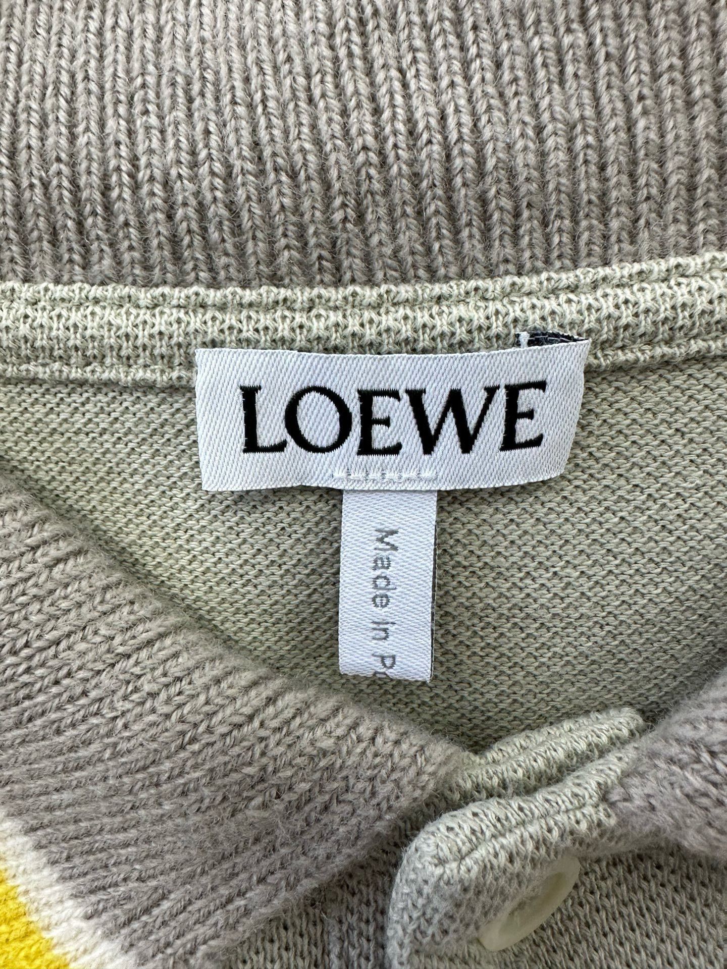 Loewe Loewe Light Gray Embroidered Logo Polo Size US L / EU 52-54 / 3 - 3 Thumbnail