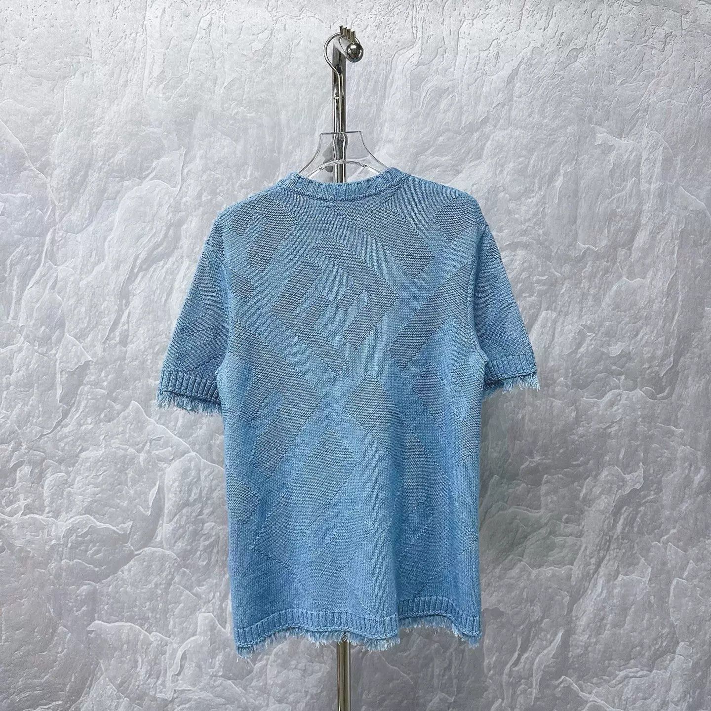 Fendi Fendi Double F Knit Fringe Short-Sleeve Size US S / EU 44-46 / 1 - 4 Thumbnail