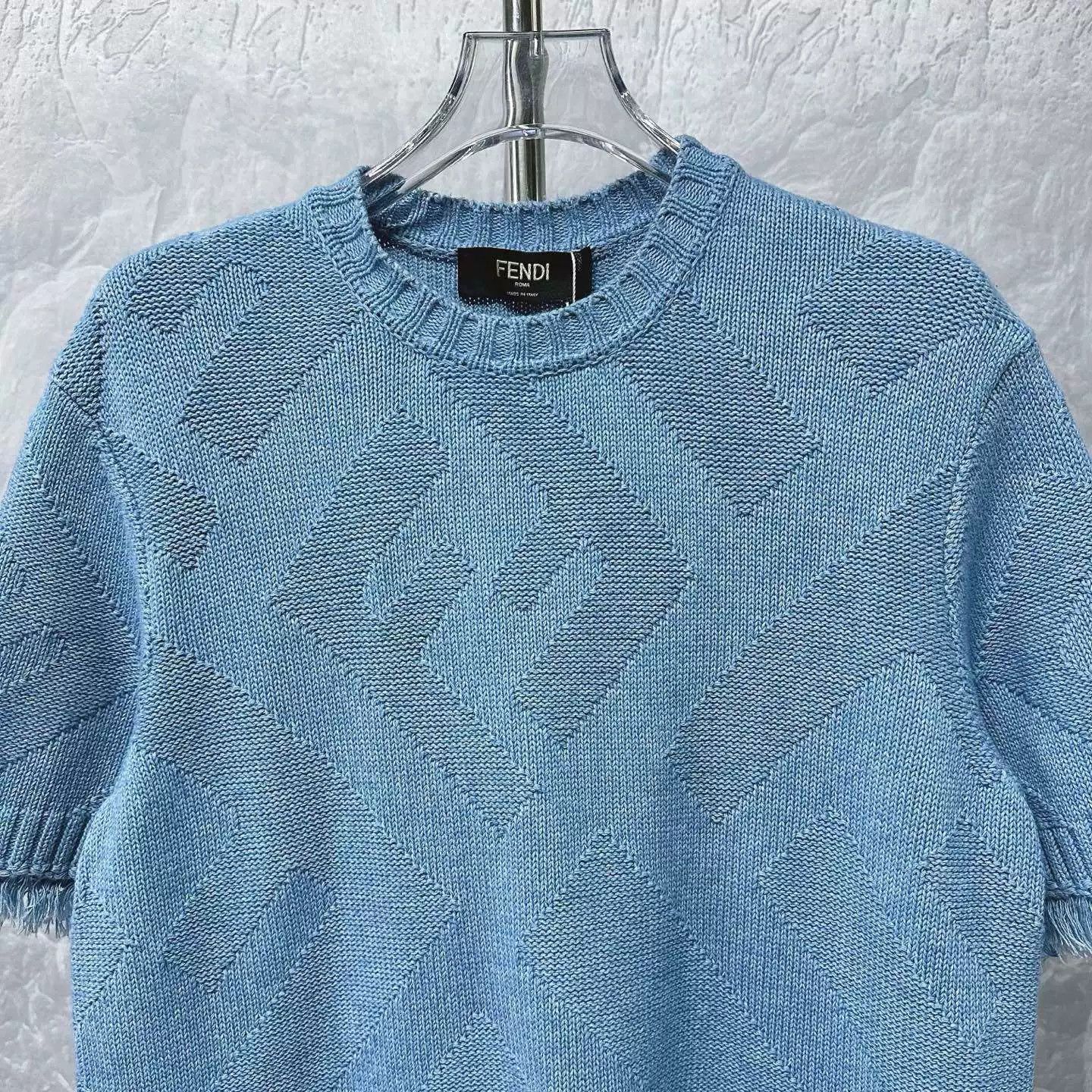 Fendi Fendi Double F Knit Fringe Short-Sleeve Size US S / EU 44-46 / 1 - 2 Thumbnail