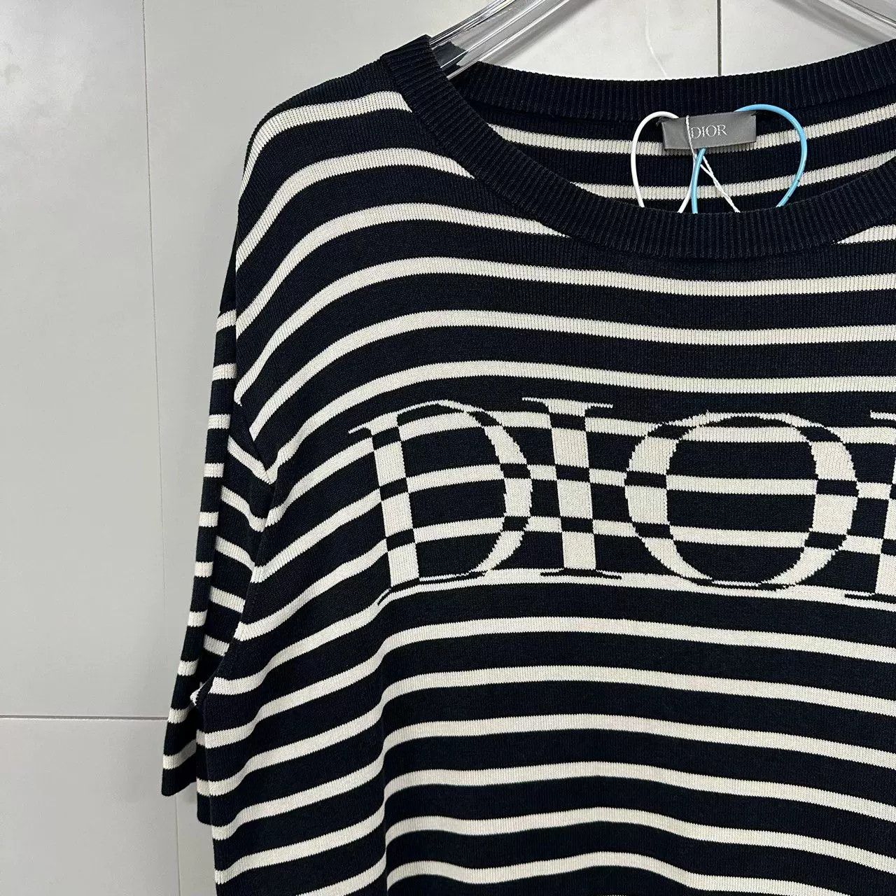Dior Dior Letter Logo Striped Short-Sleeve Top Size US M / EU 48-50 / 2 - 3 Thumbnail