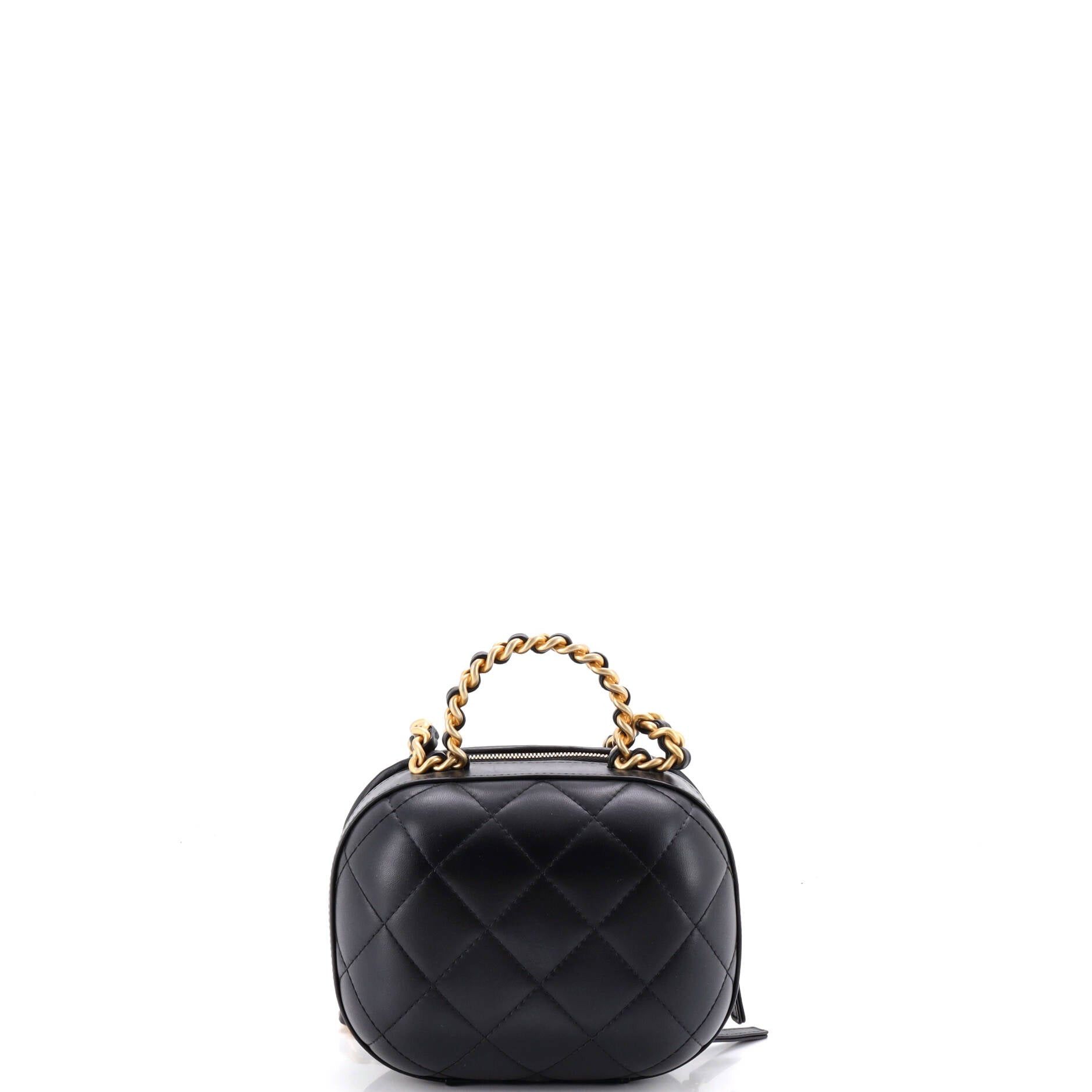 Chanel CC Bubble Top Handle Vanity Case with Chain Size ONE SIZE - 3 Thumbnail