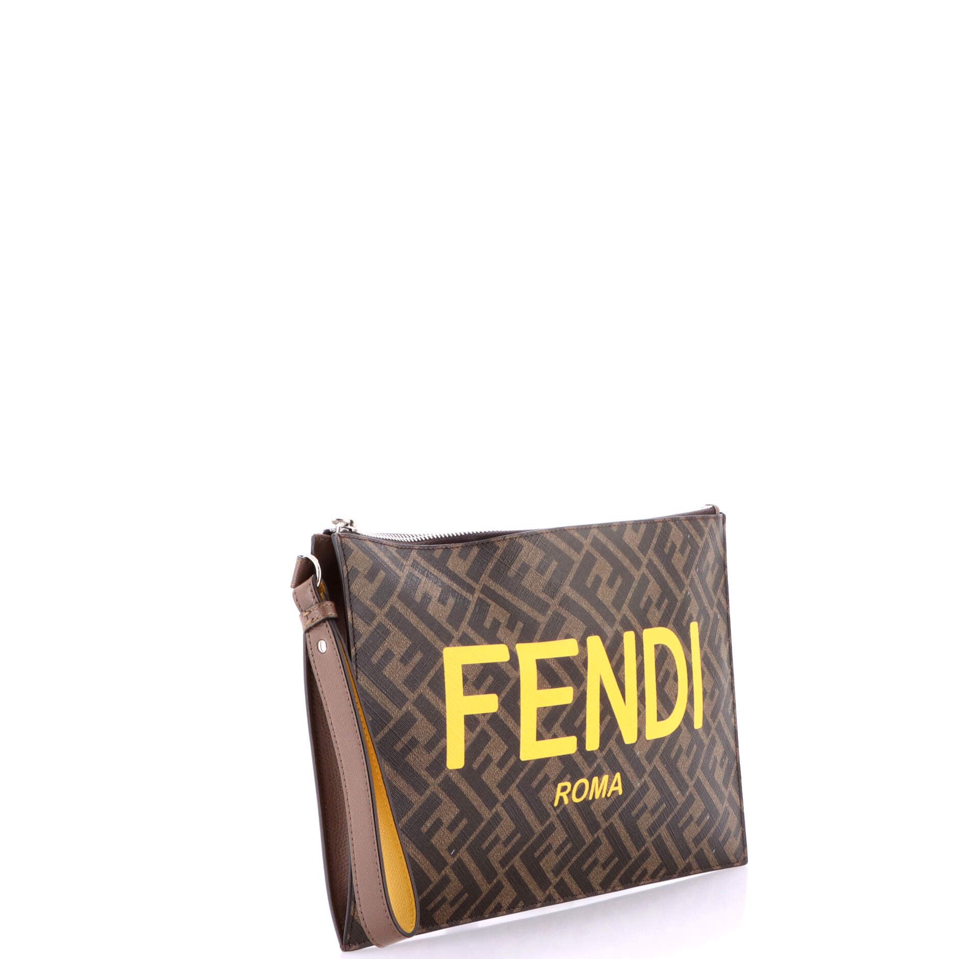 Fendi Logo Flat Wristlet Pouch Size ONE SIZE - 2 Thumbnail