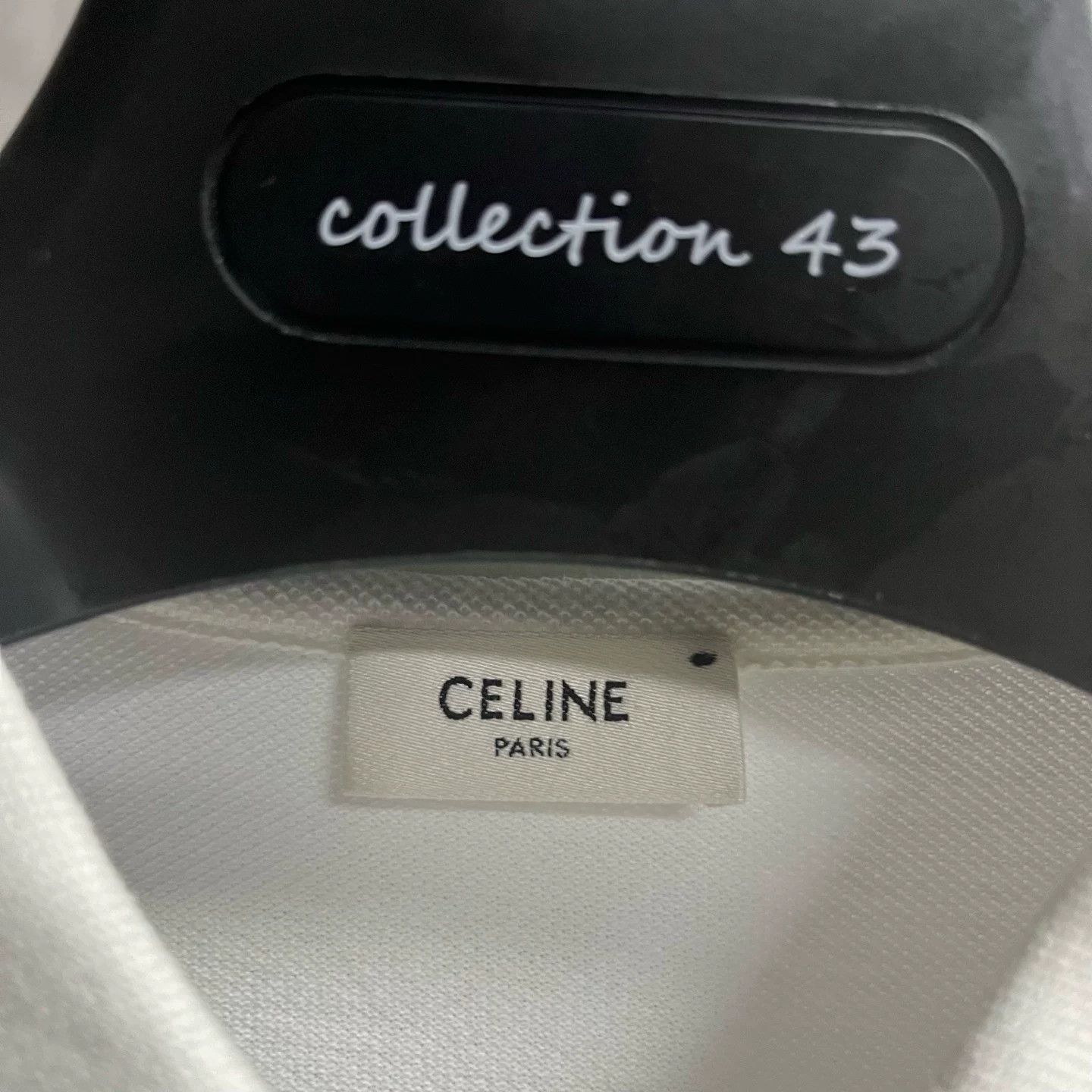 Celine Celine White Striped Polo Shirt Size US XL / EU 56 / 4 - 2 Thumbnail