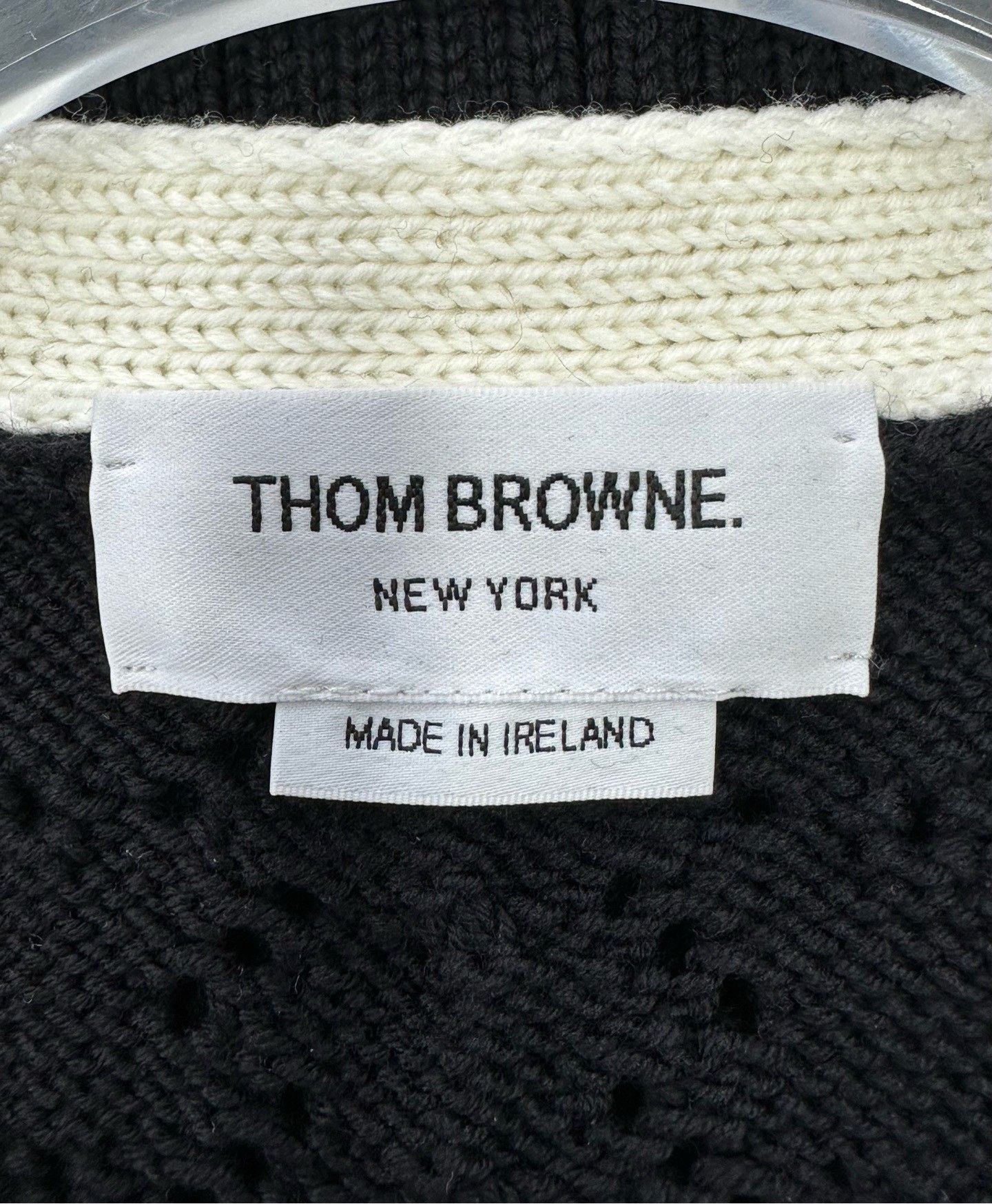 Thom Browne Thom Browne Black Wool Cardigan w/ Stripes Size US XXS / EU 40 - 3 Thumbnail