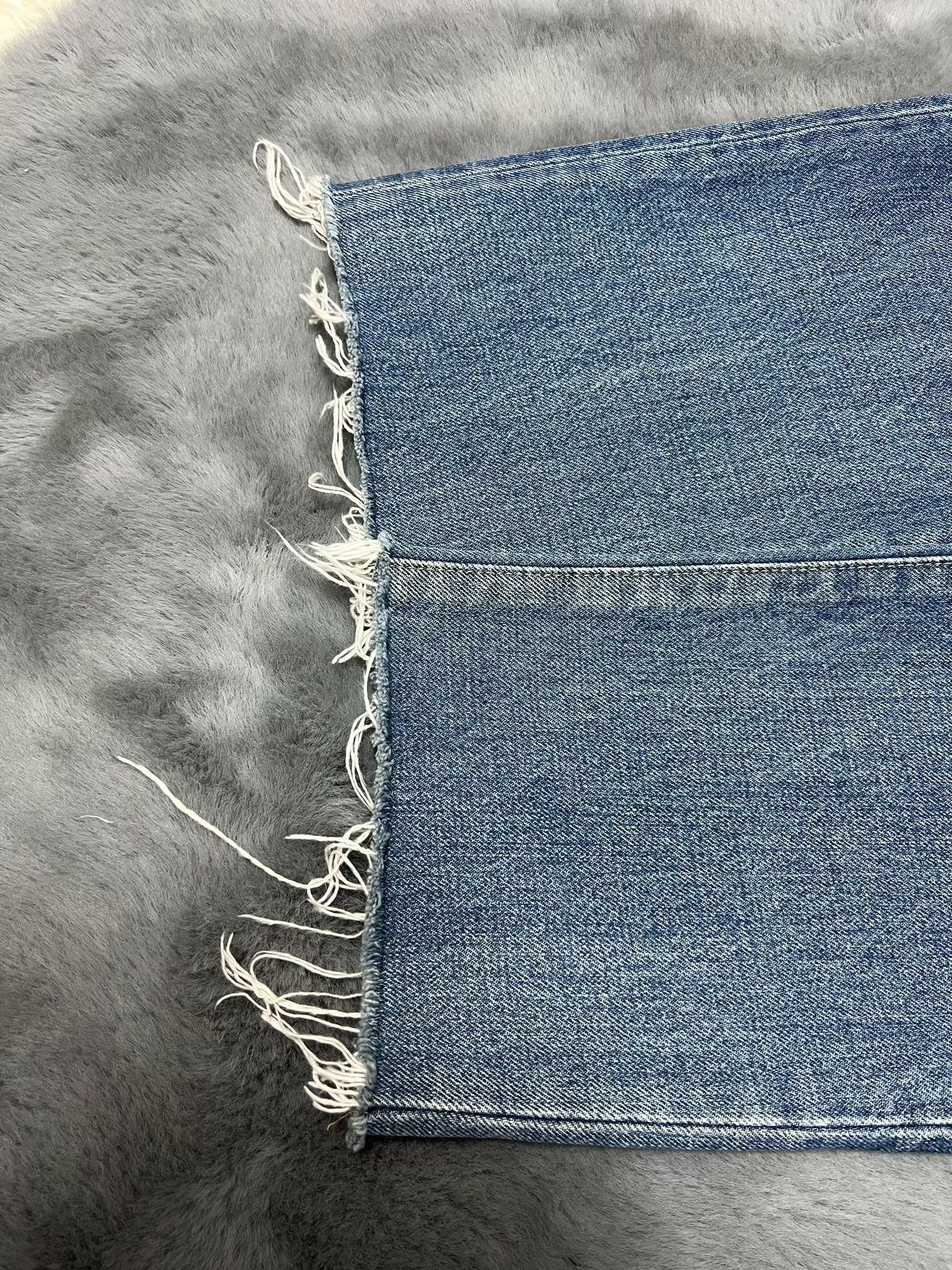 Celine Celine Runway Washed Blue Frayed Straight-Leg Jeans Size US 29 - 7 Thumbnail
