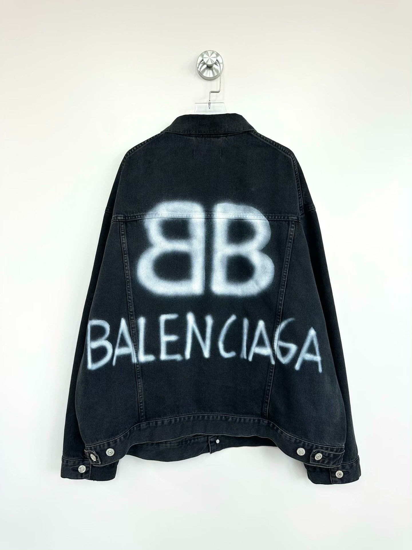 Balenciaga Balenciaga Black Distressed Denim Jacket Size US S / EU 44-46 / 1 - 2 Thumbnail
