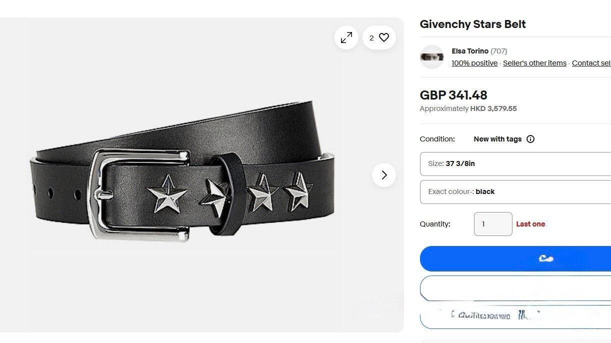 Givenchy Givenchy Black Star Leather Belt Size ONE SIZE - 8 Thumbnail